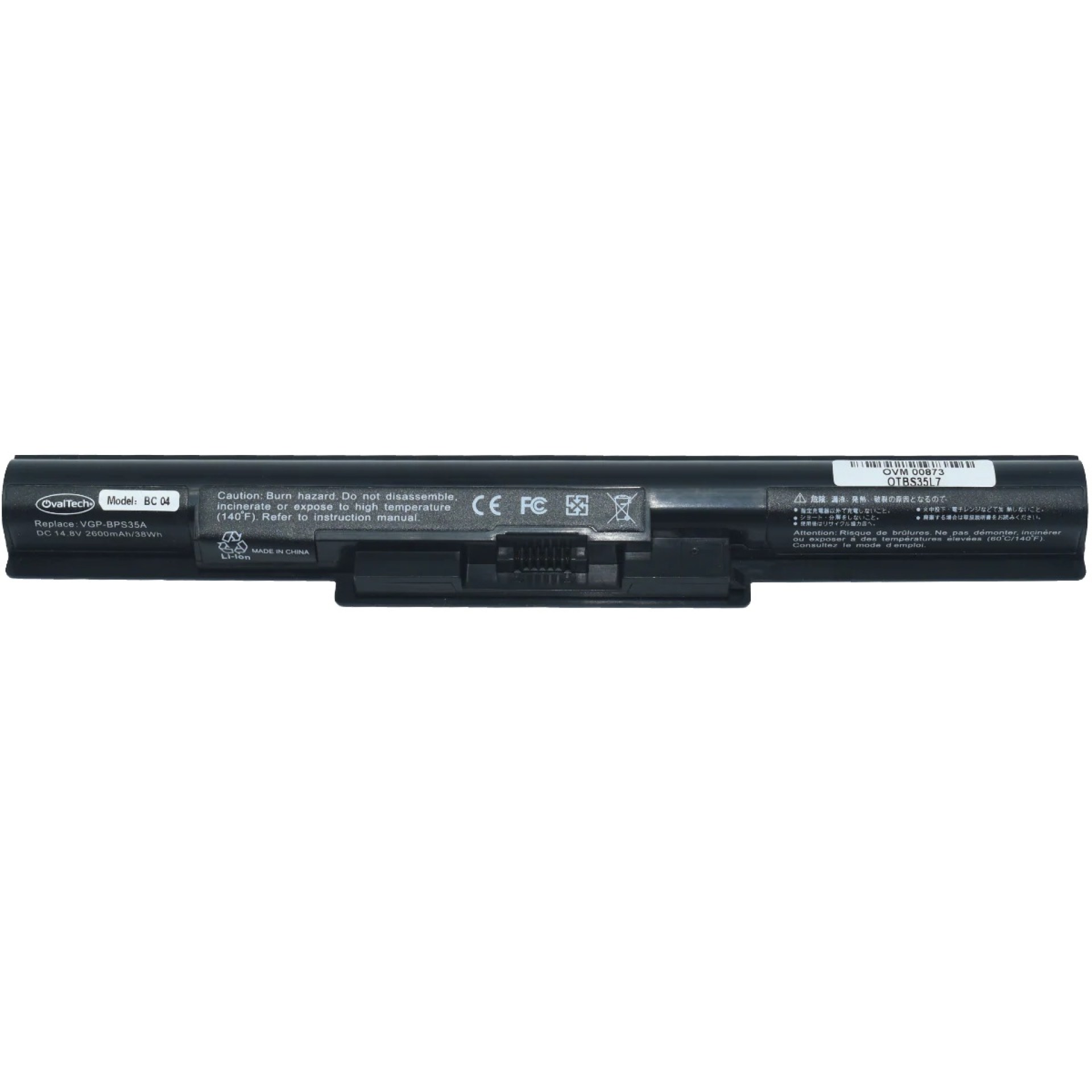 Bateria para Laptop OVALTECH OTBS35L7 Li-ion 14.8V para Sony Vaio 14E/15E Series (VGP-BPS35A) Negro –
