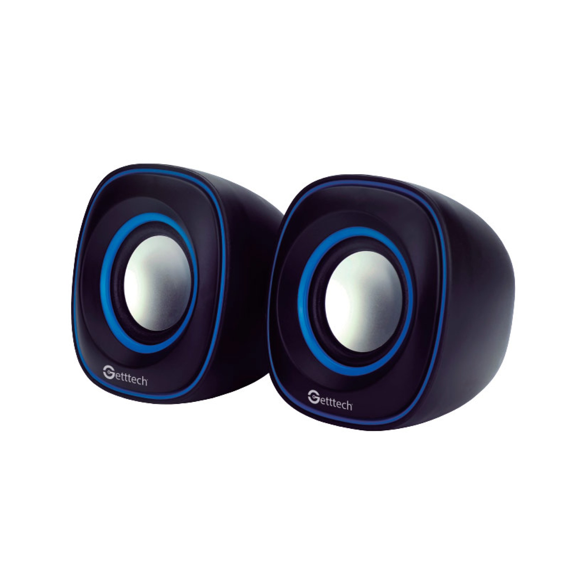 GETTTECH BOCINAS PARA PC – ALAMBRICAS, USB Y JACK 3.5MM, FRECUENCIA 20 KHZ, MOD. SG-20U