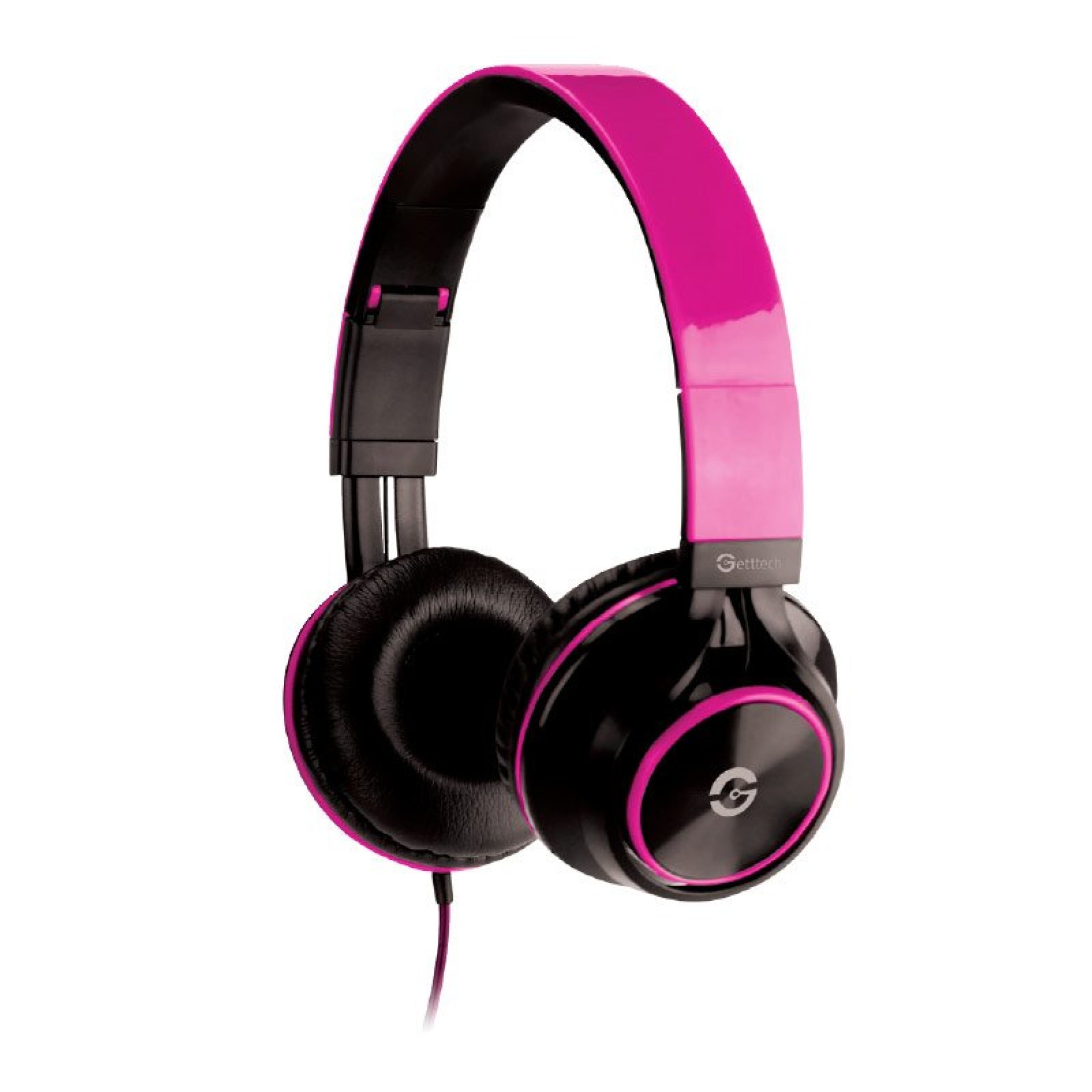 GETTTECH AURICULARES DIADEMA SONORITY – ROSA, CONEXIÓN ESTEREO DE 3.5MM, CABLE 1.2 MTS, MOD. GH-3100P
