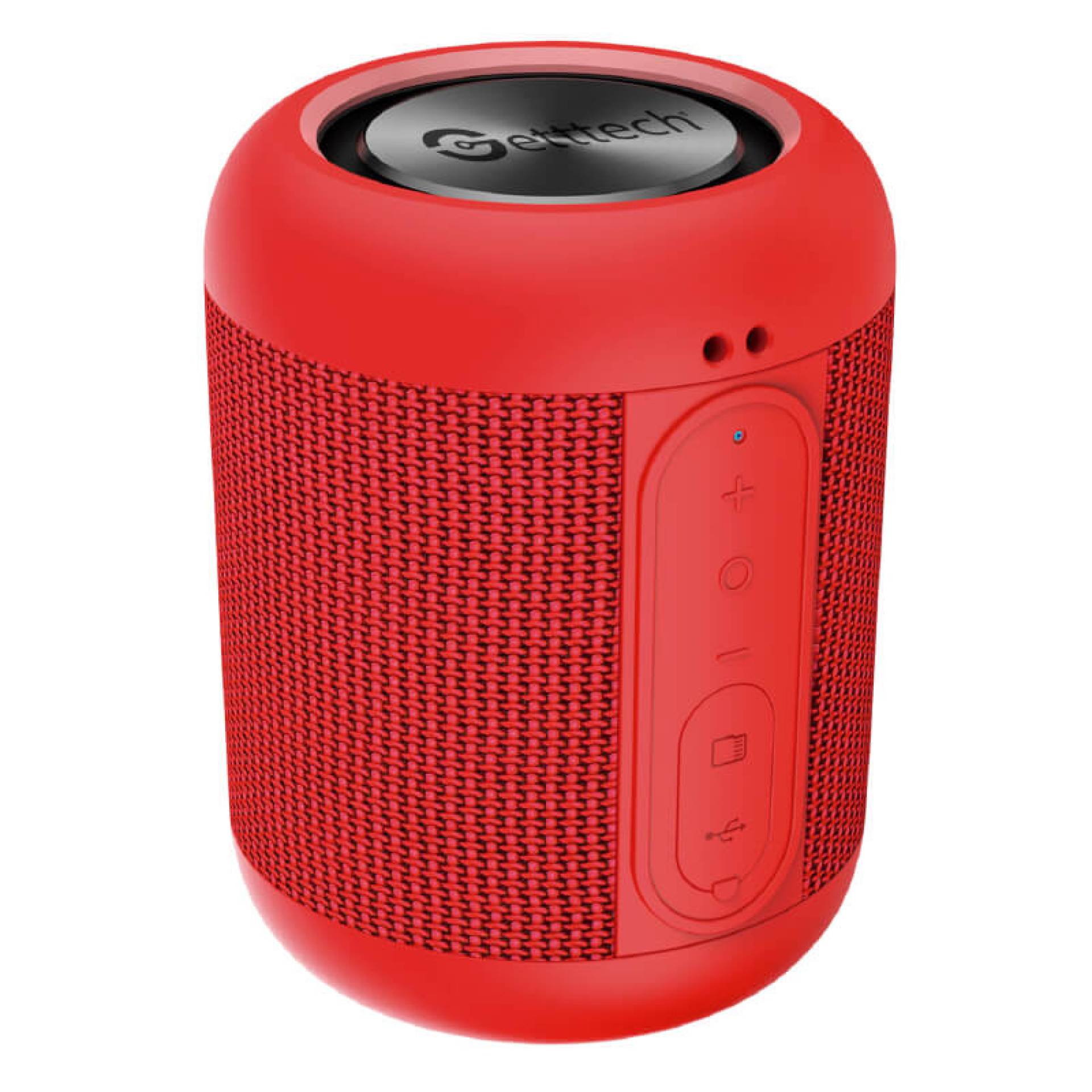GETTTECH BOCINA DE ALTO RENDIMIENTO COLOR ROJO – BT 4.2, ADMITE SD HASTA 32GB, BATERIA DE 1500 MAH, USB 2.0, BOCINA DE 52MM, MOD. GAL-31502R