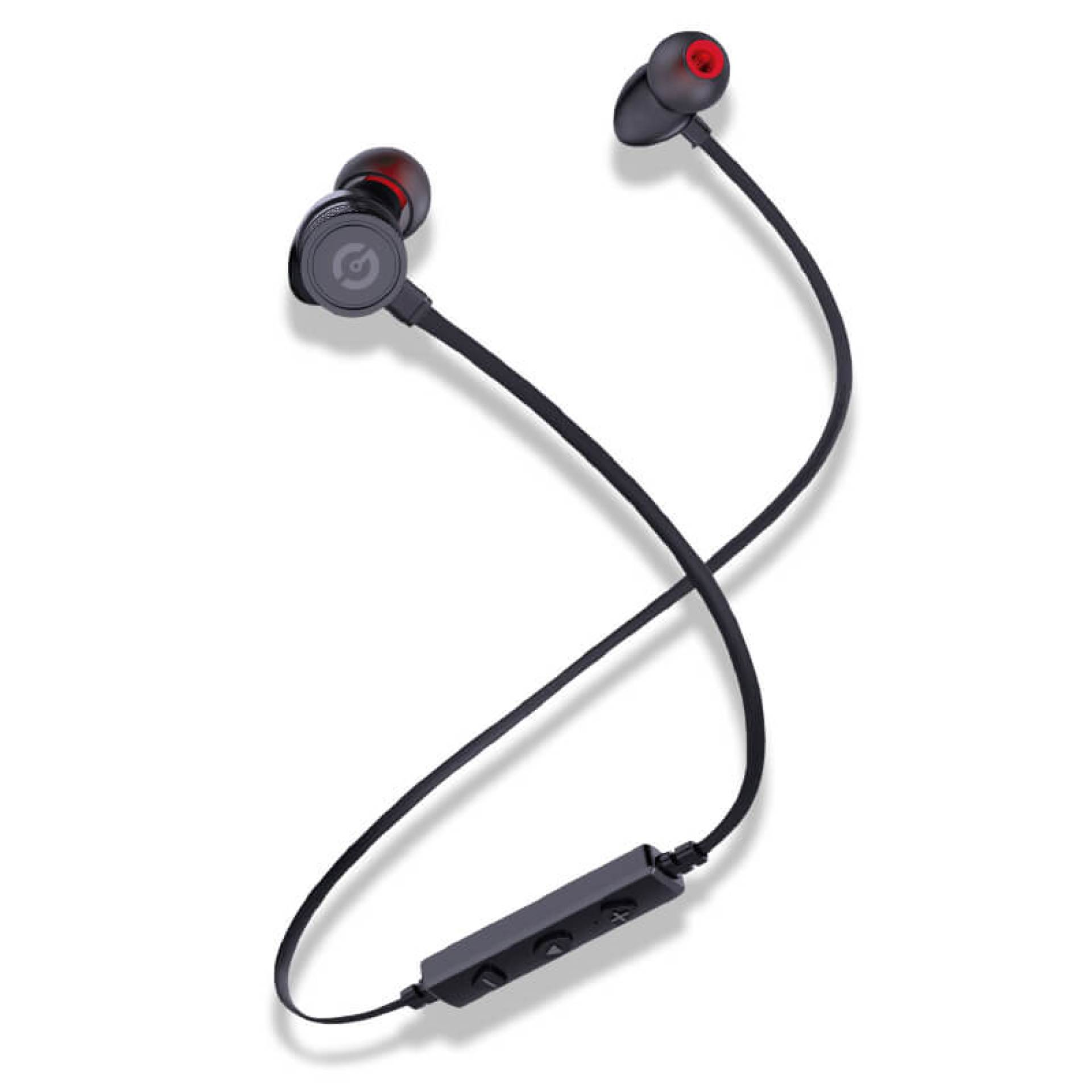 GETTTECH AUDIFONOS MANOS LIBRES BT 4.2 NEGRO CON ROJO – SPORTPERFORMER, ERGONOMICOS, BATERIA HASTA 8 HORAS, CON DISPOSITIVO DE CONTROL, MOD. GAP-29702