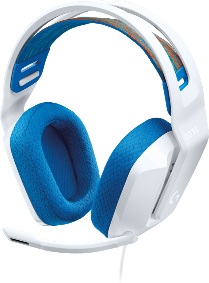 Diademas LOGITECH G335 – Diadema, Blanco/Azul