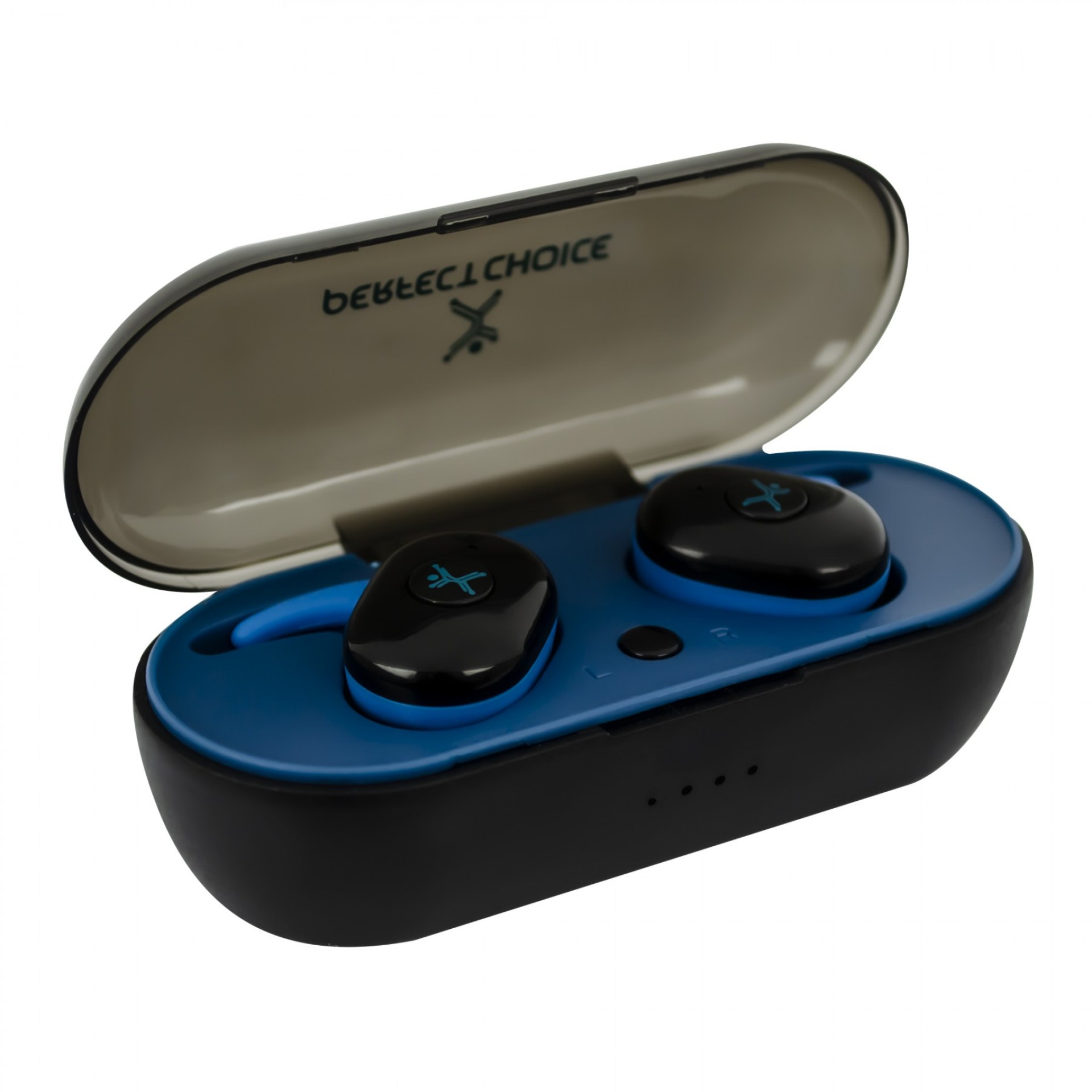 Audífonos BT TWS Extra Bass PERFECT CHOICE PC-116523 – Negro/Azul, Bluetooth, Inalámbrico, Universal