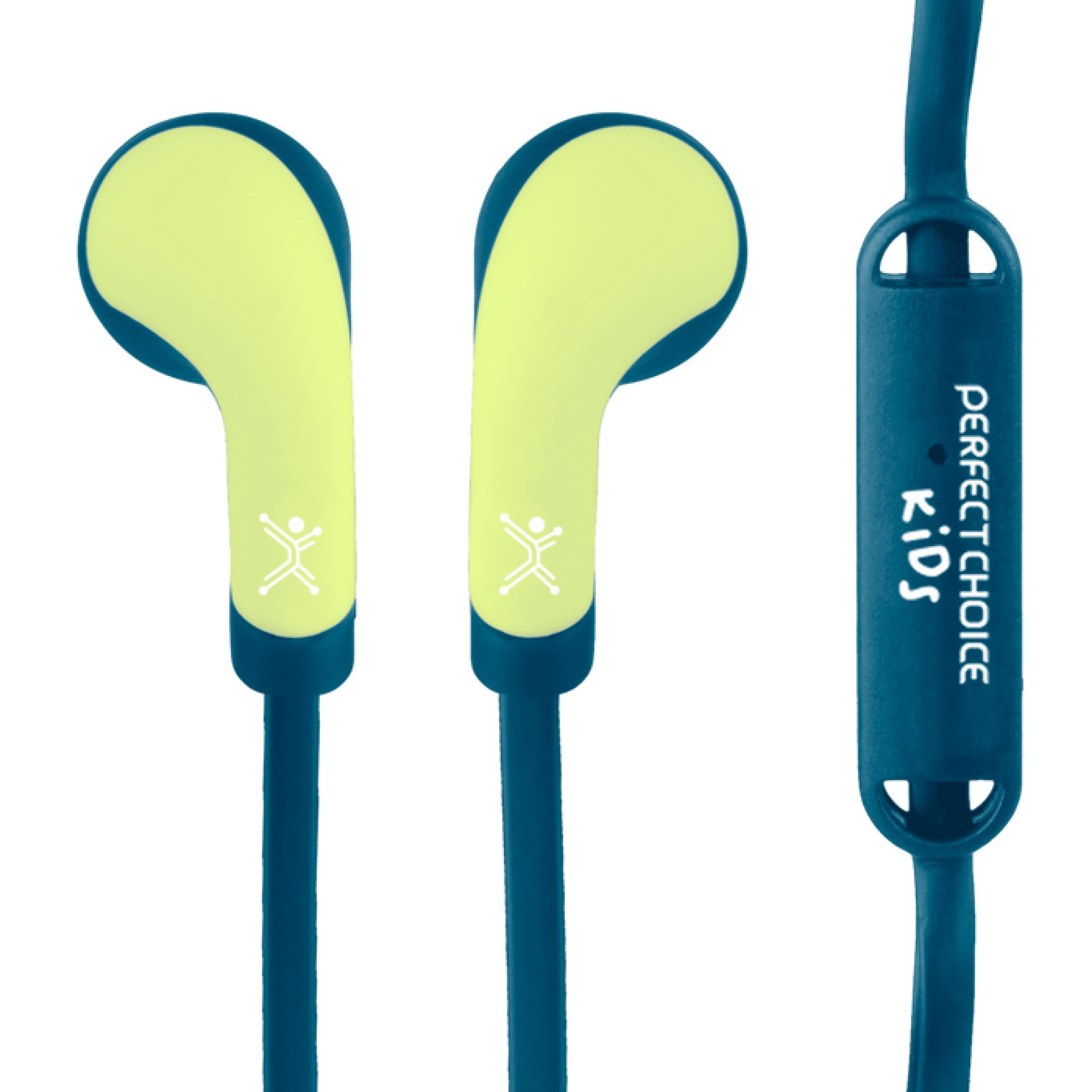 Audífonos alámbricos con micrófono BUBBLE GUM azul Perfect Choice PC-116509 –
