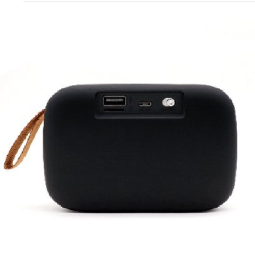 BOCINA BLUETOOTH – INALAMBRICA, RECARGABLE, STEREO C/RADIO FM, LECTOR USB Y MICRO USB, PORTATIL, ANTIDESLIZANTE, NEGRO, C/CORREABROBOTIX 136452