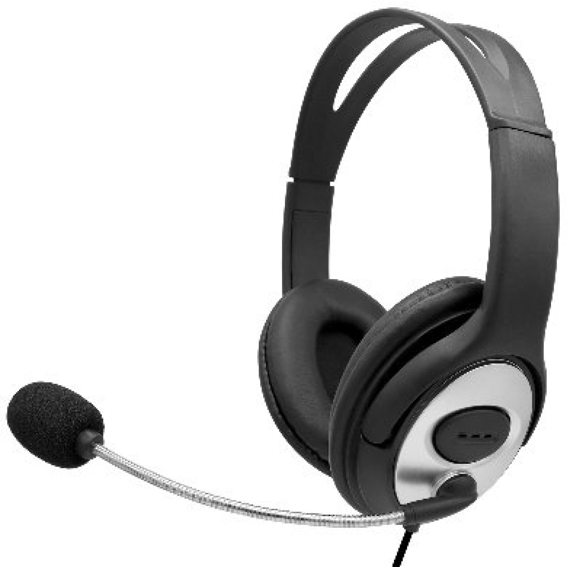 Diadema USB con Micrófono – negro/plata, Audífono, 263953, BRobotix