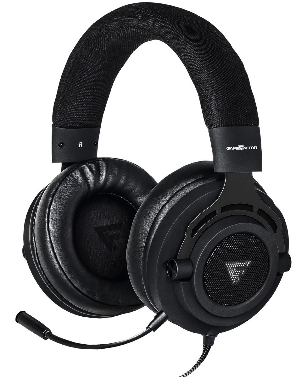 Diadema GameFactor Micrófono Removible Amplif VORAGO HSG601 – PC/Juegos, Negro, 3.5 mm, 2 m