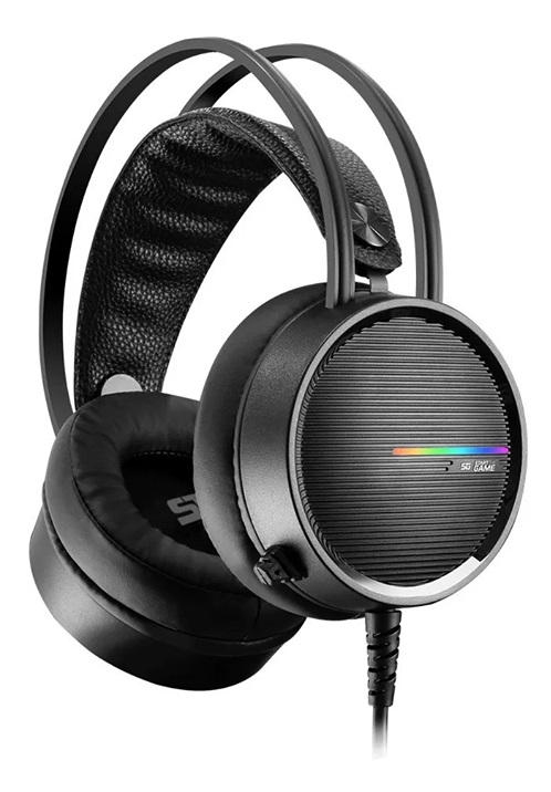 Diadema Gamer VORAGO START THE GAME HS-502 2×3.5mm + 1usb – RGB, 50mm, Negro, Incluye Adaptador 3.5mm