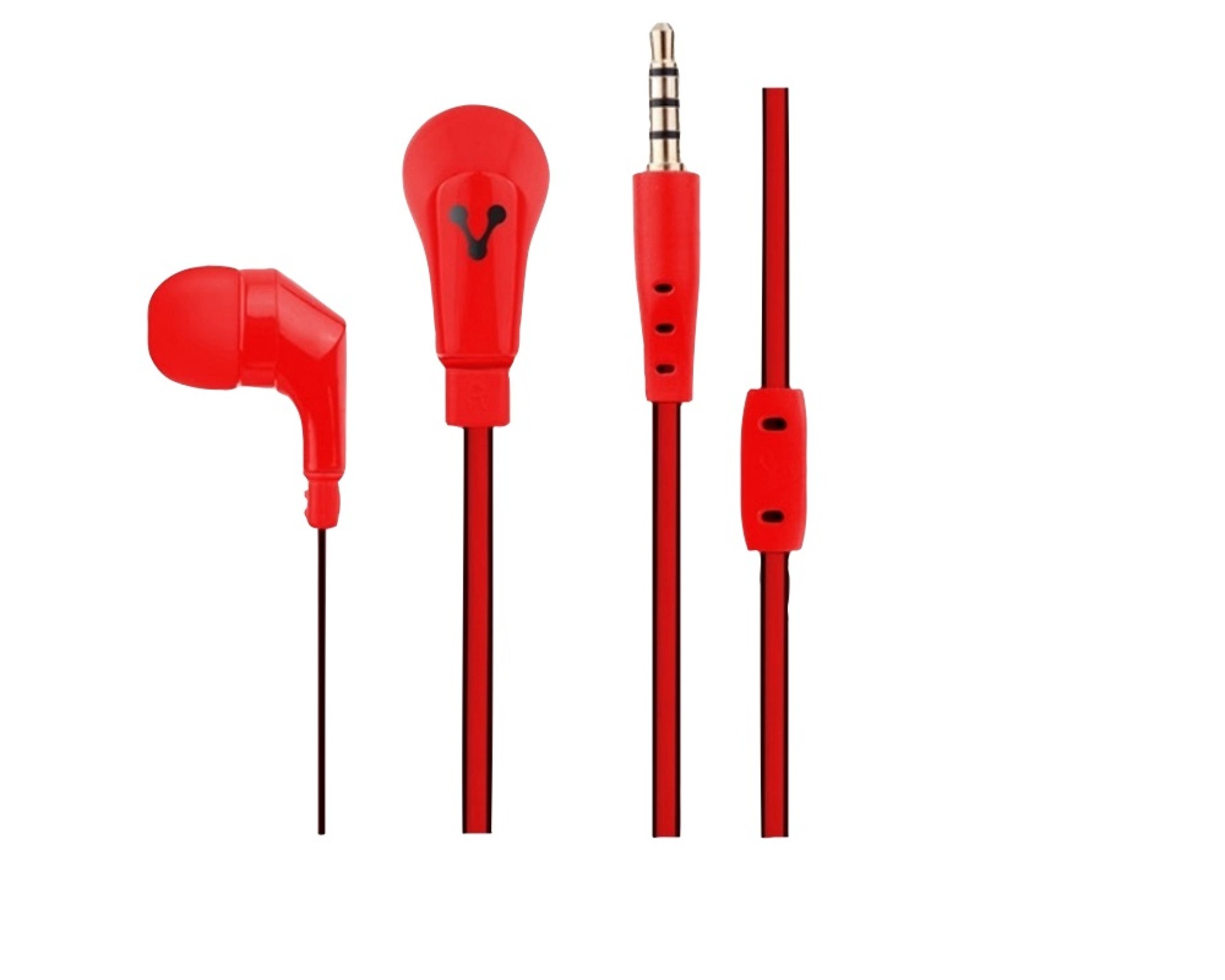 Audífono VORAGO – Rojo, Alámbrico, 1, 2 m, 3, 5 mm