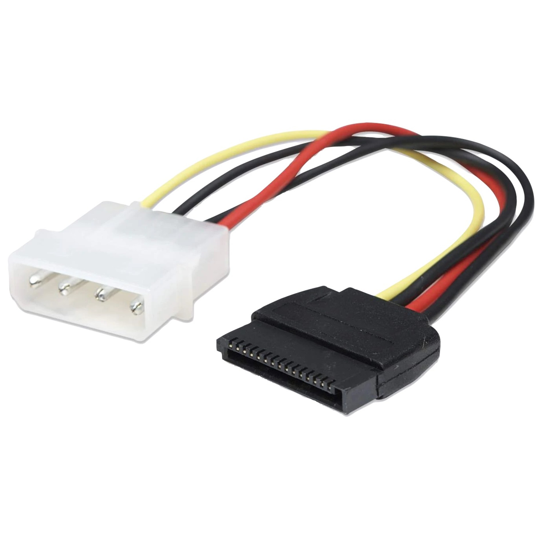 342766 Cable de Energía SATA – Convierte una conexiónde alimentación Mólex de 4 pines a una de 15 pines SATA.