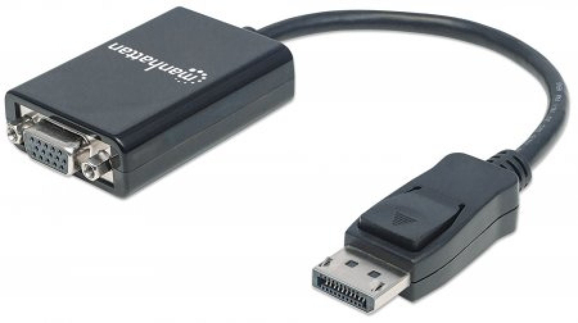 151962 Convertidor de Diplayport a VGA; DisplayPort Macho a VGA HD15 Hembra – 15 cm activo color Negro.
