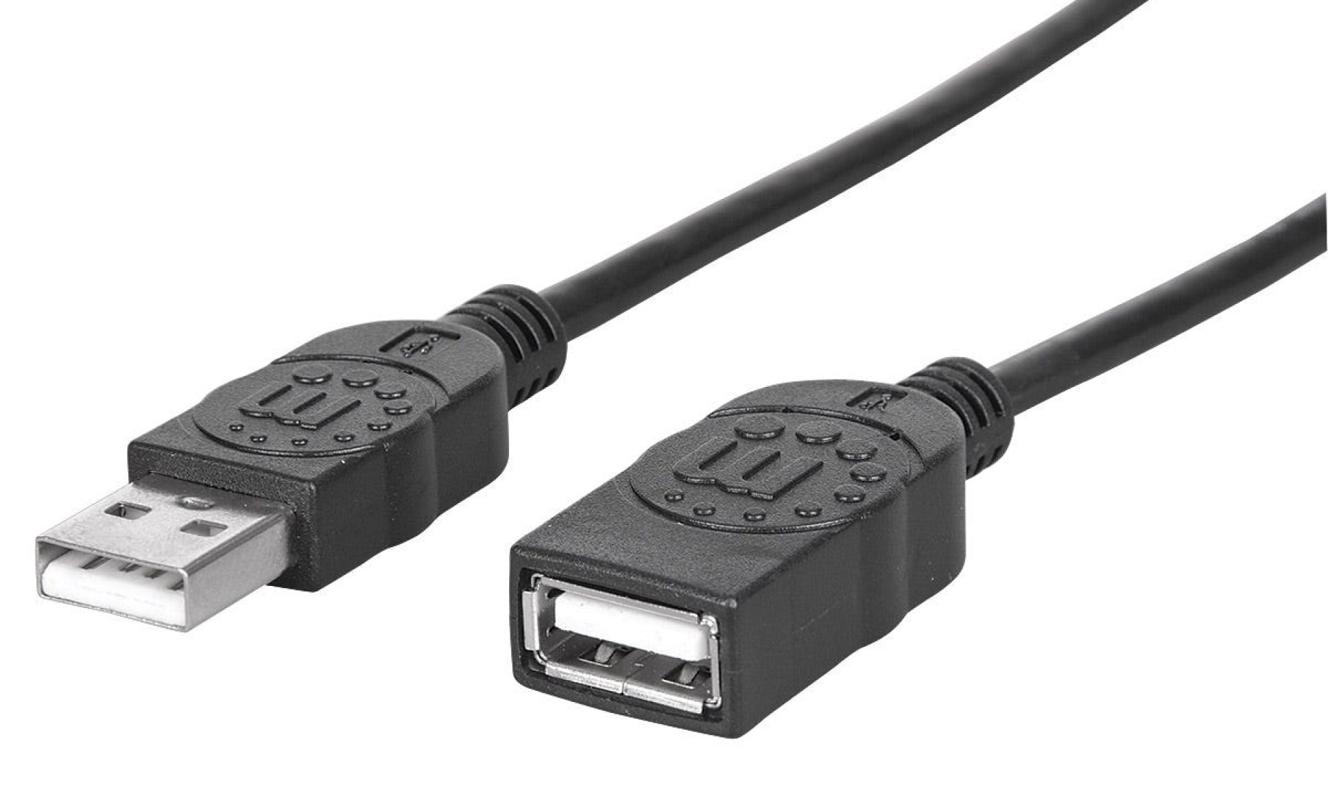 Cable de Extensión USB2.0 de alta velocidad (338653) Manhattan  USB 2-0 A Macho / A Hembra – 480 Mbps, 1.8m. Color negro