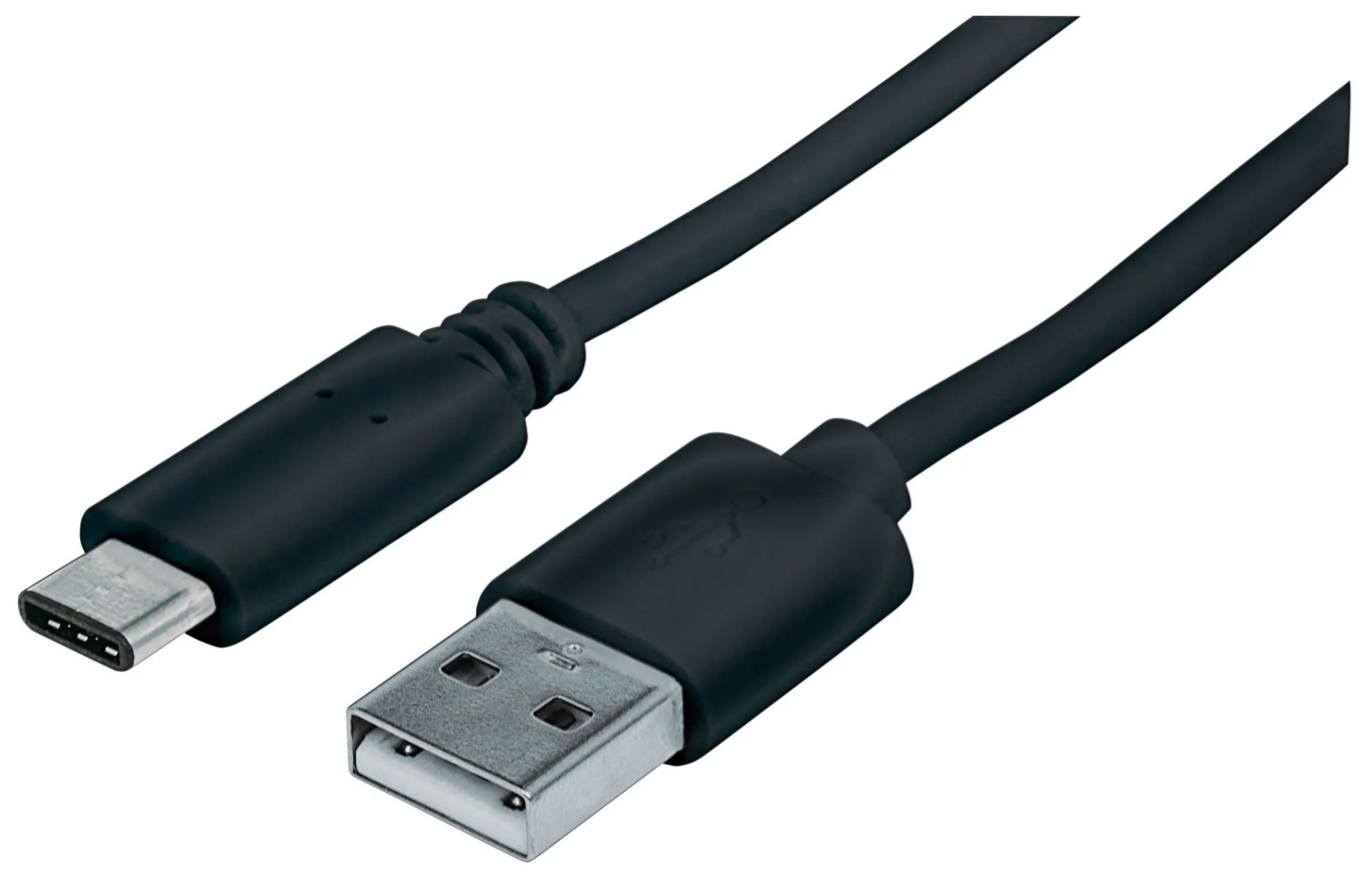 353298 Cable USB A a USB C – Largo 1m Color Negro. USB 2.0 estándar-A macho a USB C macho.