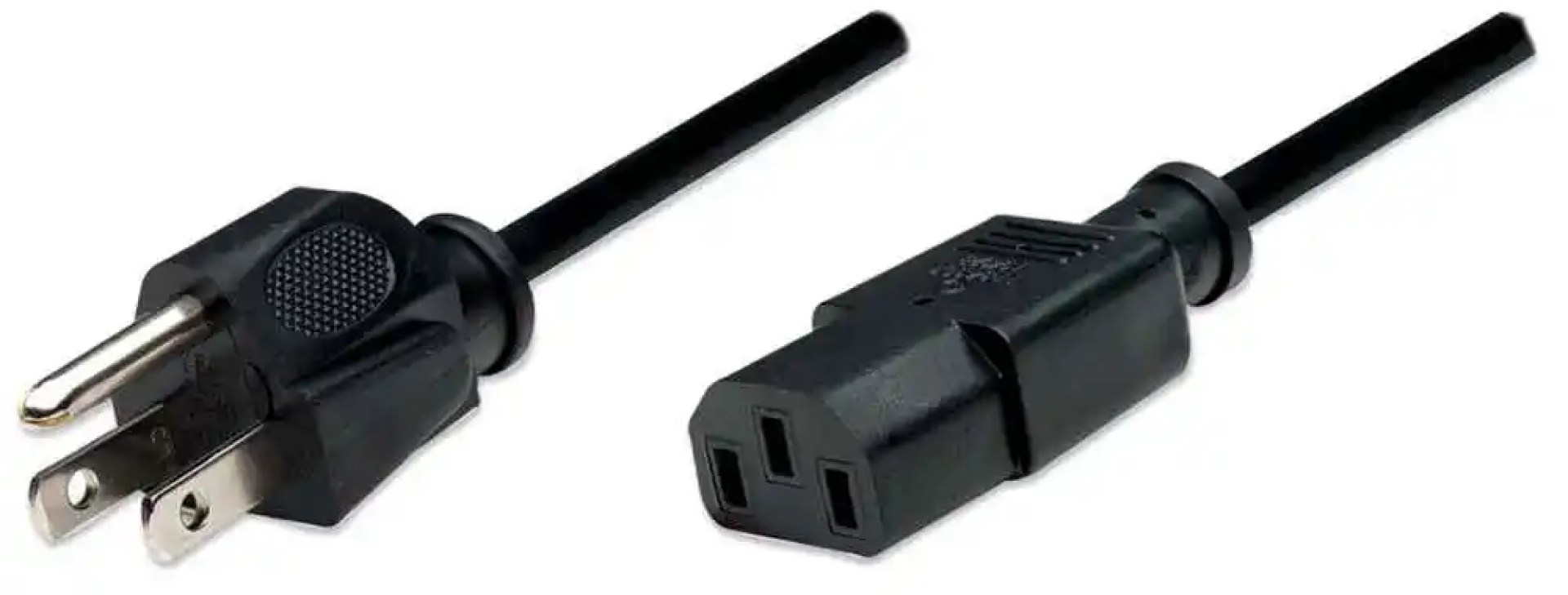 Cable de alimentación estándar para PC MANHATTAN – Macho/Hembra 1, 8 m, Negro.