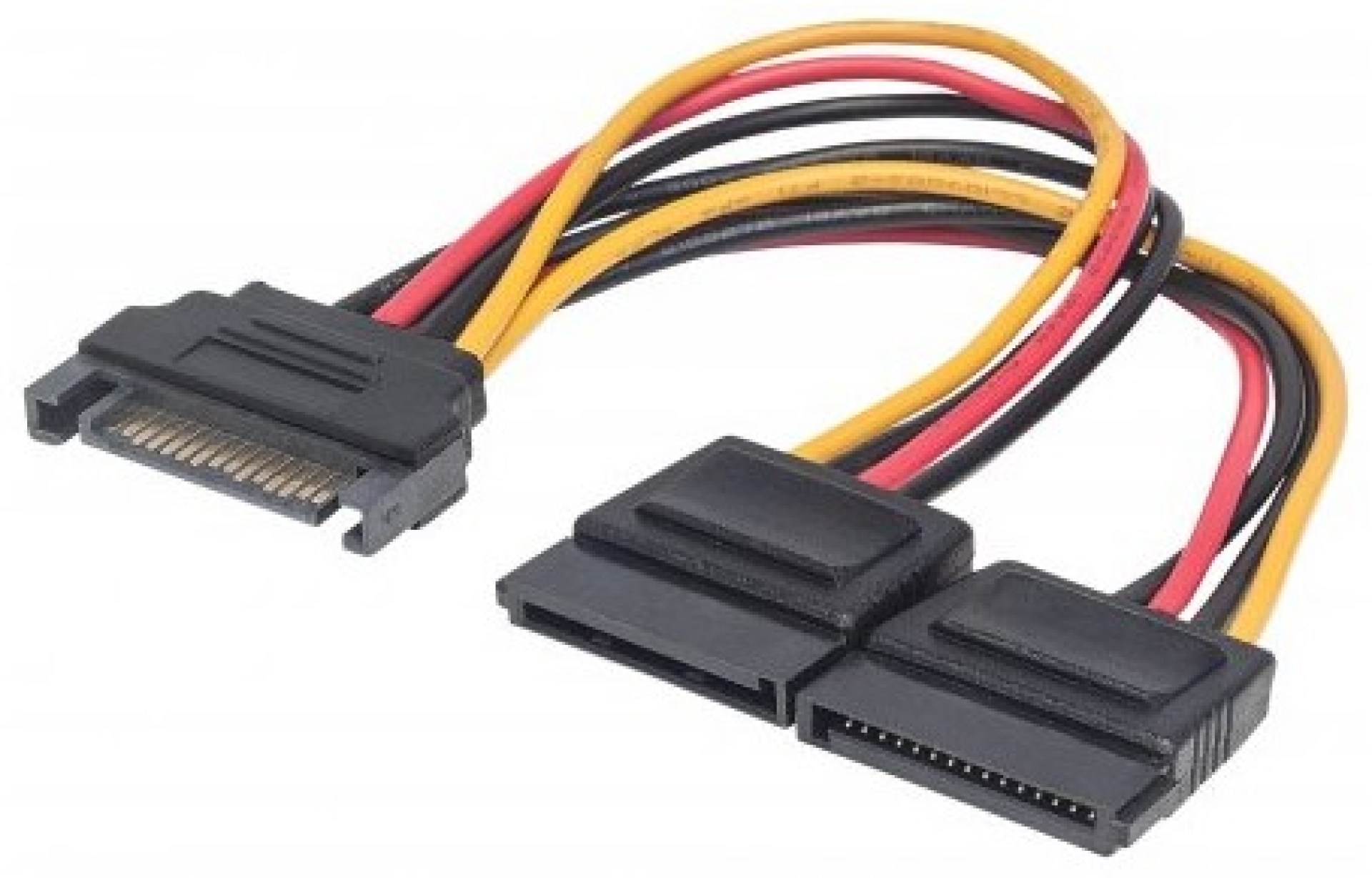 354554 Cable Y de alimentación SATA – Alimenta 2 drivers SATA con un cable de energía SATA, Largo 15cm