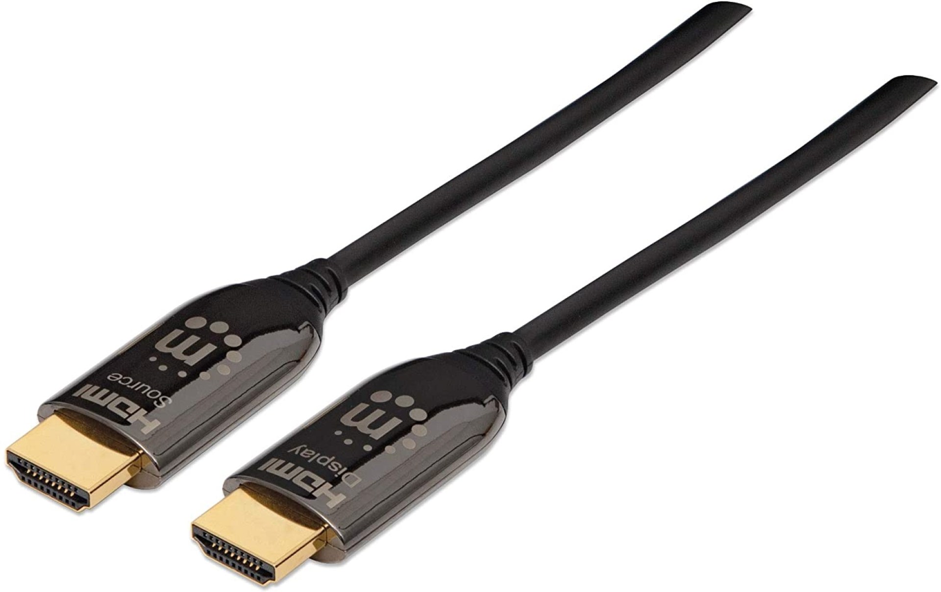 Cable HDMI Fibra Óptica 4K@60Hz MANHATTAN 355445 – 50 m, Macho, Negro