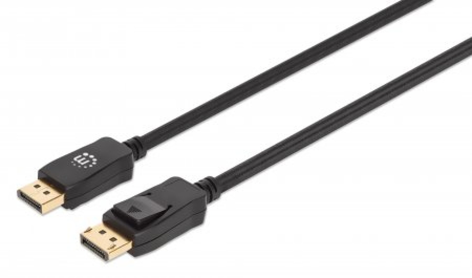 353595 DisplayPort macho a macho – 1 m, compatible con 4K 144Hz, HDR, contactos chapados en oro, diseño anti-enredos con seguros en los conectores
