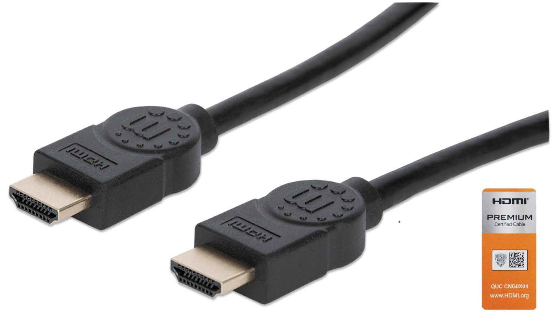 Cable HDMI 2.0 – Alta Velocidad con Canal Ethernet Premium 4K@60Hz MANHATTAN 355353, 3 m, Macho, Negro