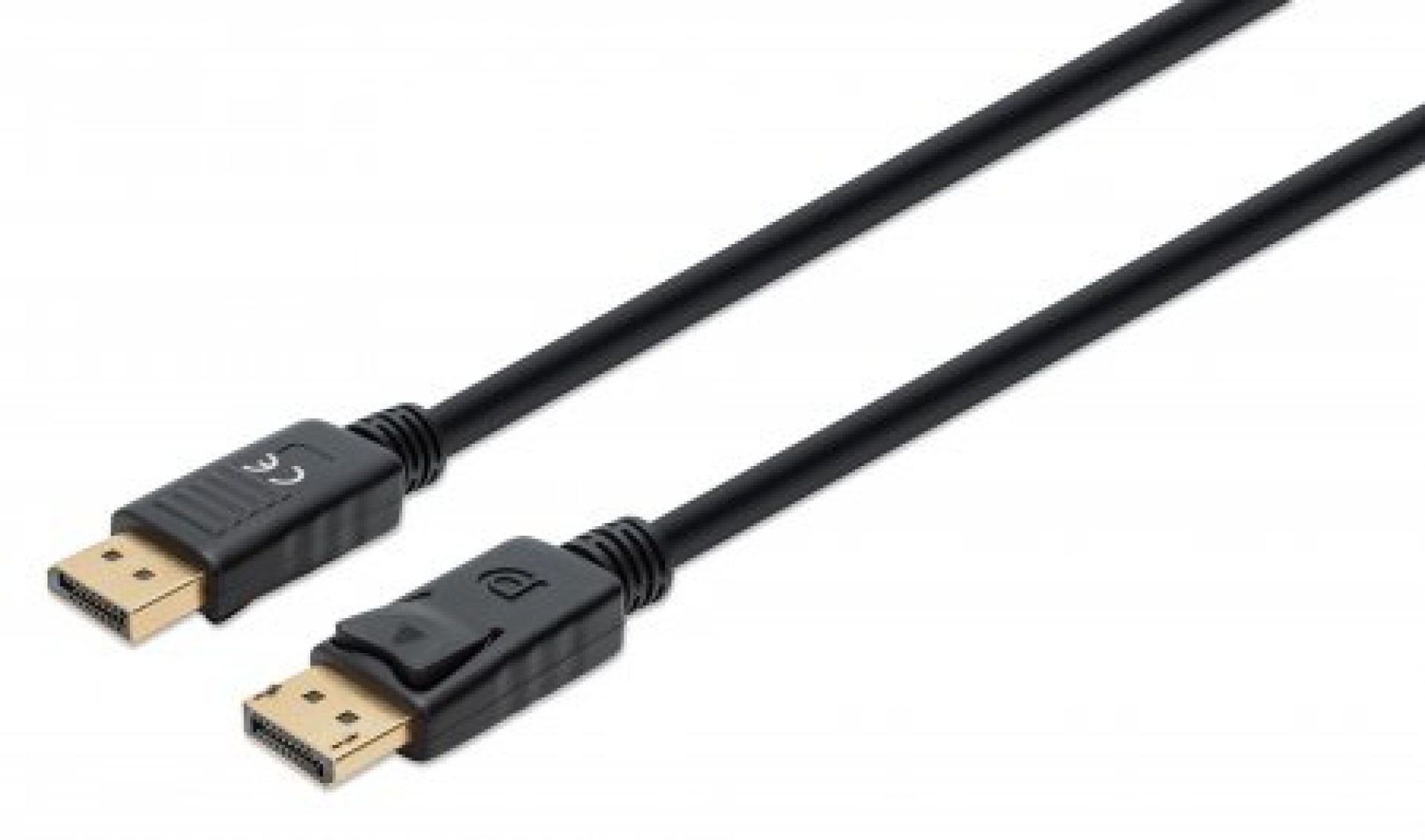 355582 Cable DisplayPort Macho a Macho – 3 m; Soporta 4K 144Hz, HDR, Contactos chapados en oro, Forro de PVC y conector con seguros, Negro