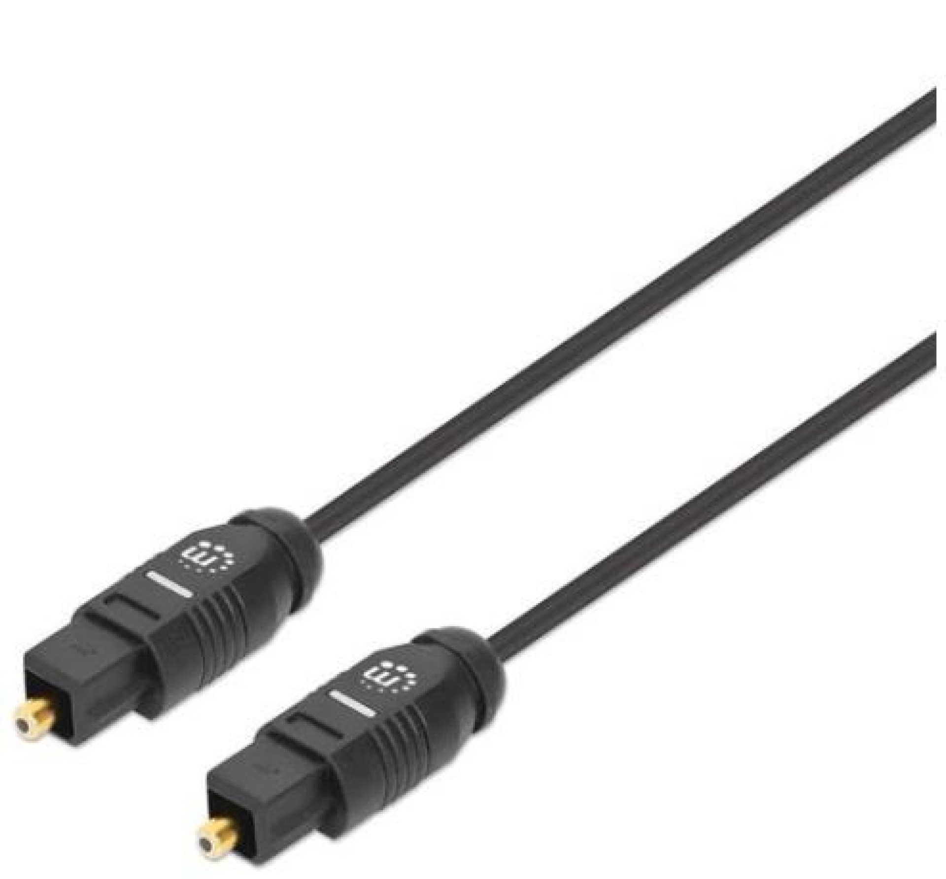 356091 Cable de audio digital óptico Toslink – M-M, Longitud 5m, contactos dorados, Color negro.