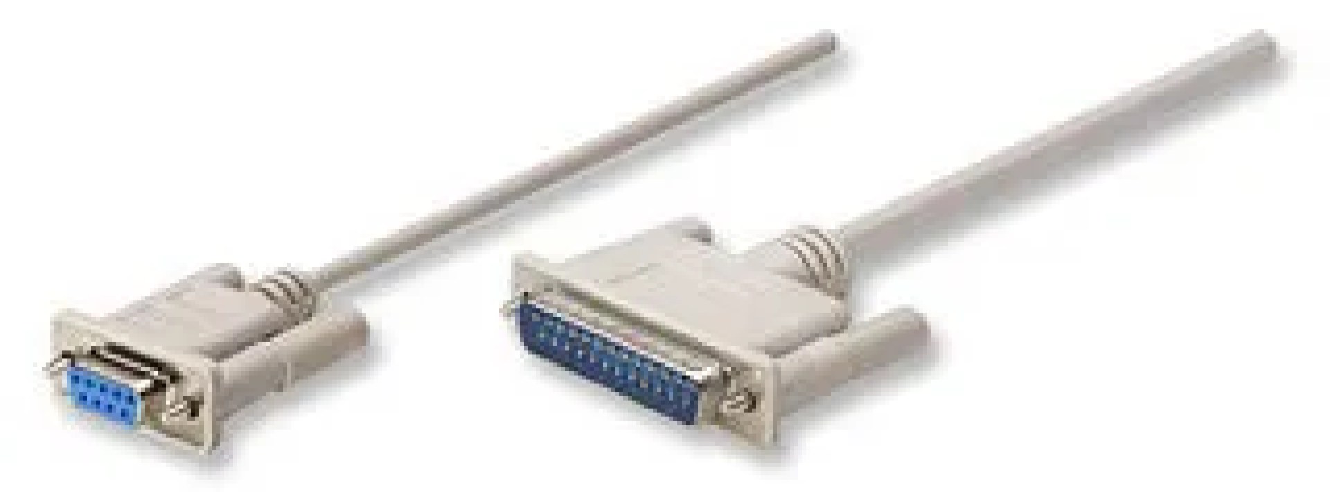 314770 Cable Null Modem para Impresora con conector DB9 hembra a DB25 macho – 1.8m. Blindado y sellado