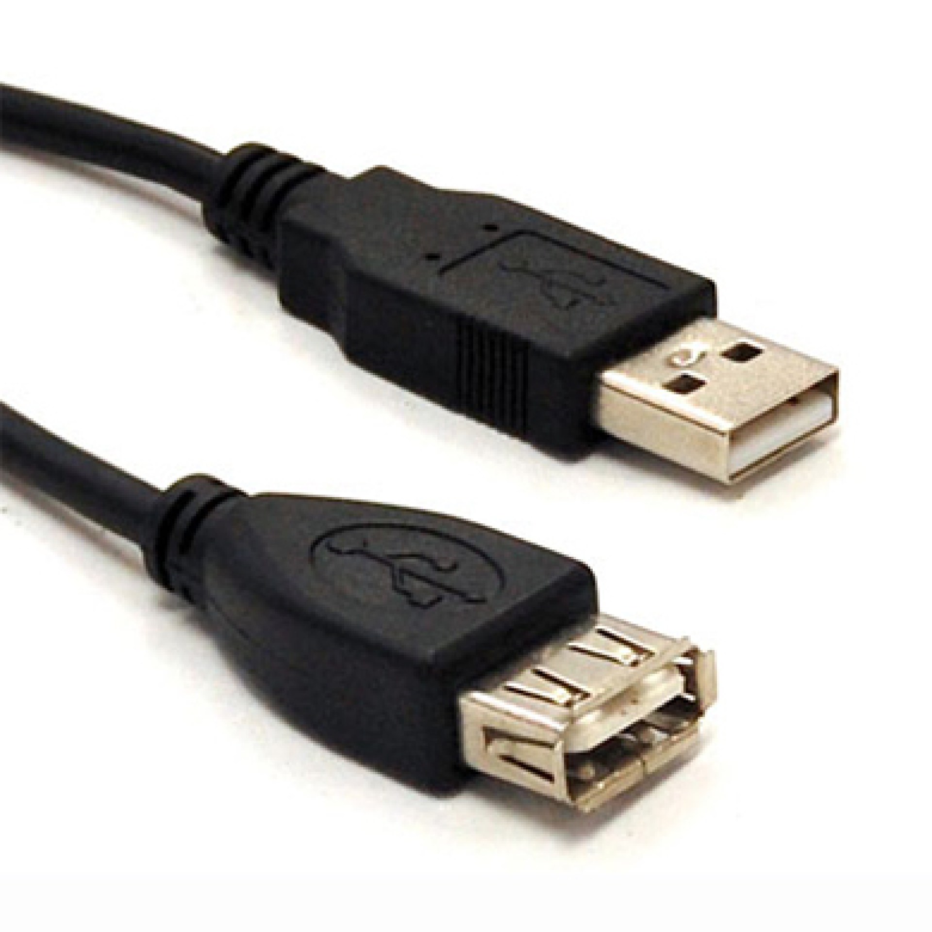 Cable Usb BROBOTIX V2.0 EXTENSION NEGRO 30 CMS. – USB 2.0, Extensión, Negro
