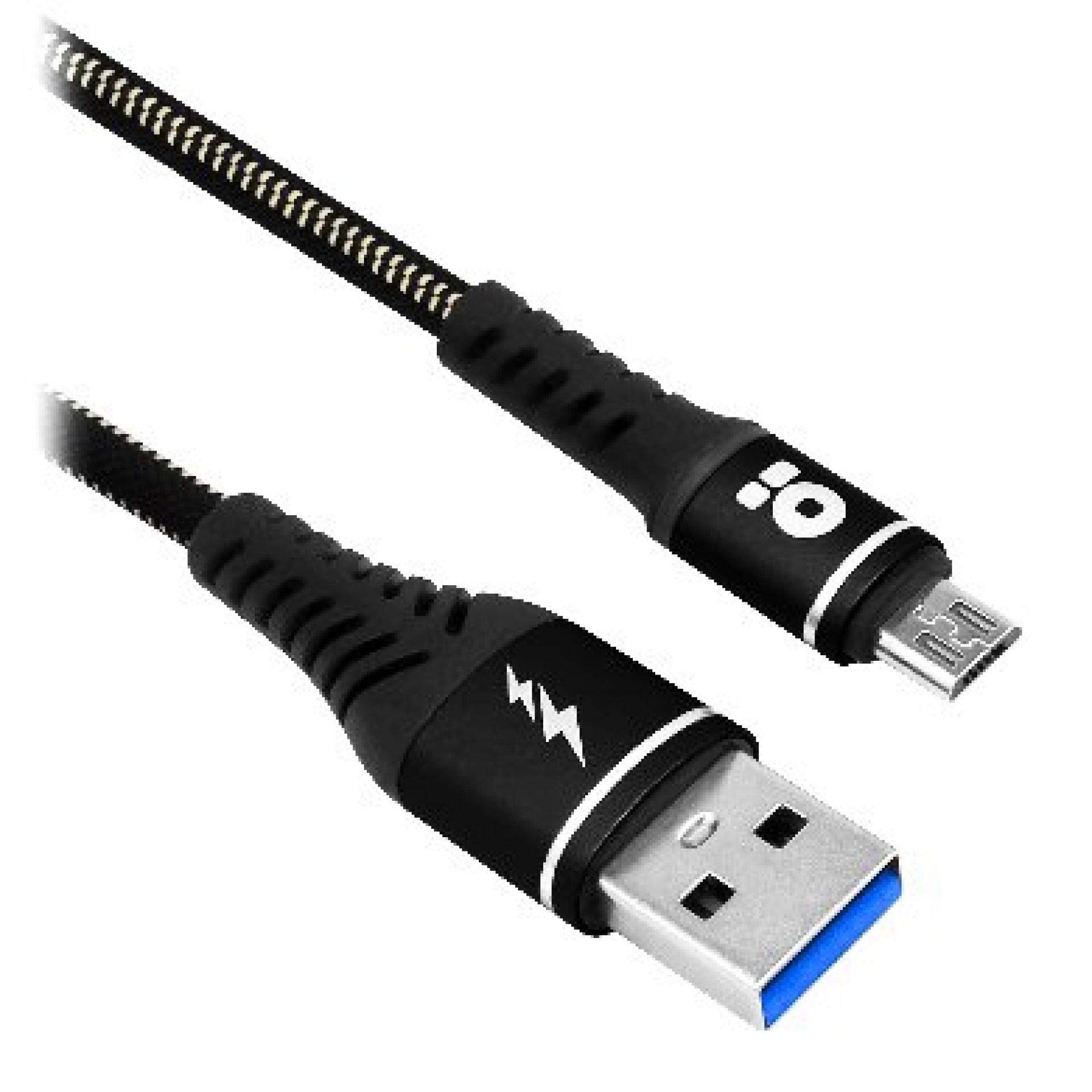 Cable USB V2.0 Tipo Micro B – 1.0 M, Denim, Negro (6000724), Brobotix