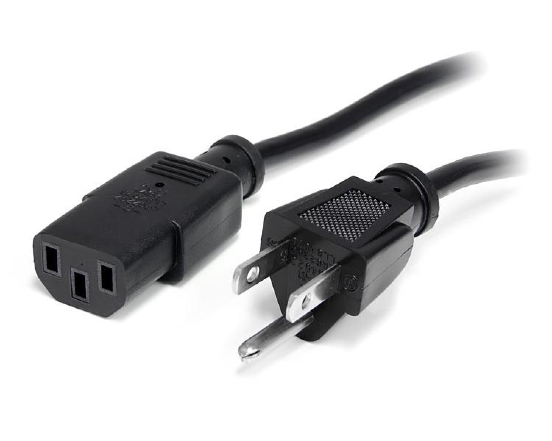 Cable de alimentación StarTech.com – Macho/Macho, 3, 7 m, NEMA 5-15P, Negro