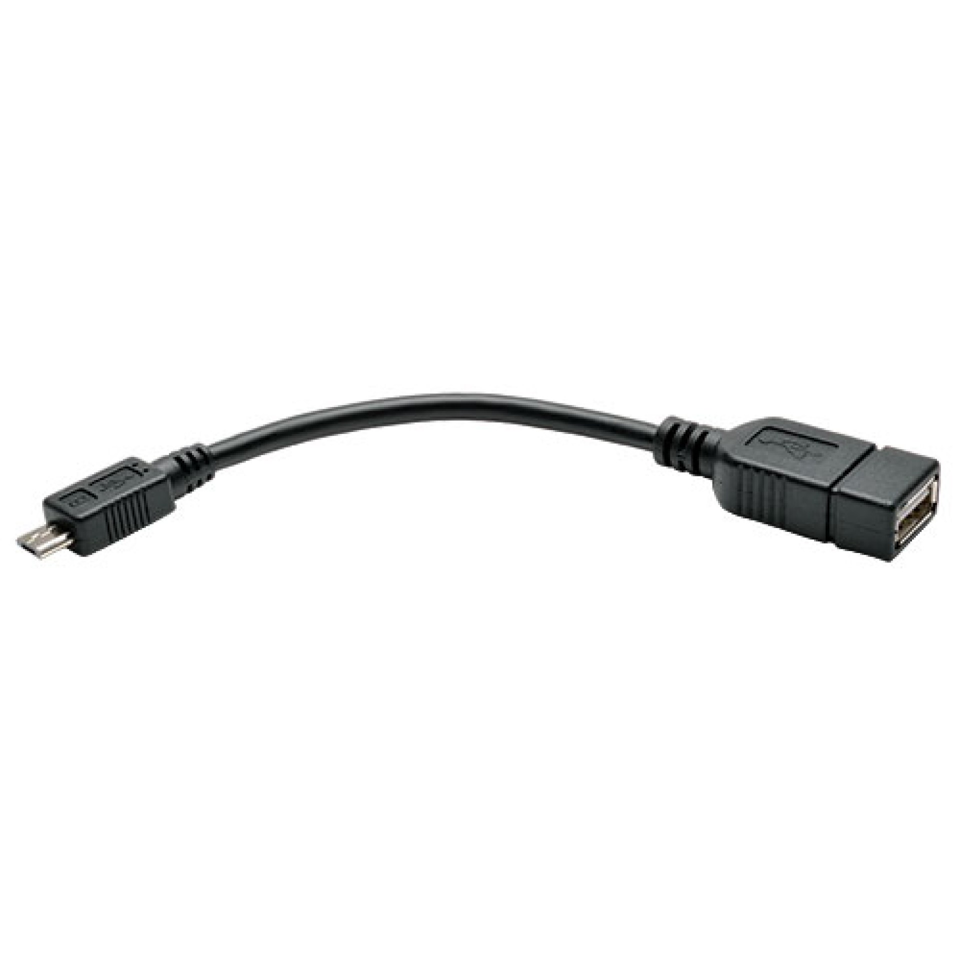 Cable adaptador TRIPP-LITE U052-06N – 0, 15 m, Micro-USB B, USB A, Macho/hembra, Negro