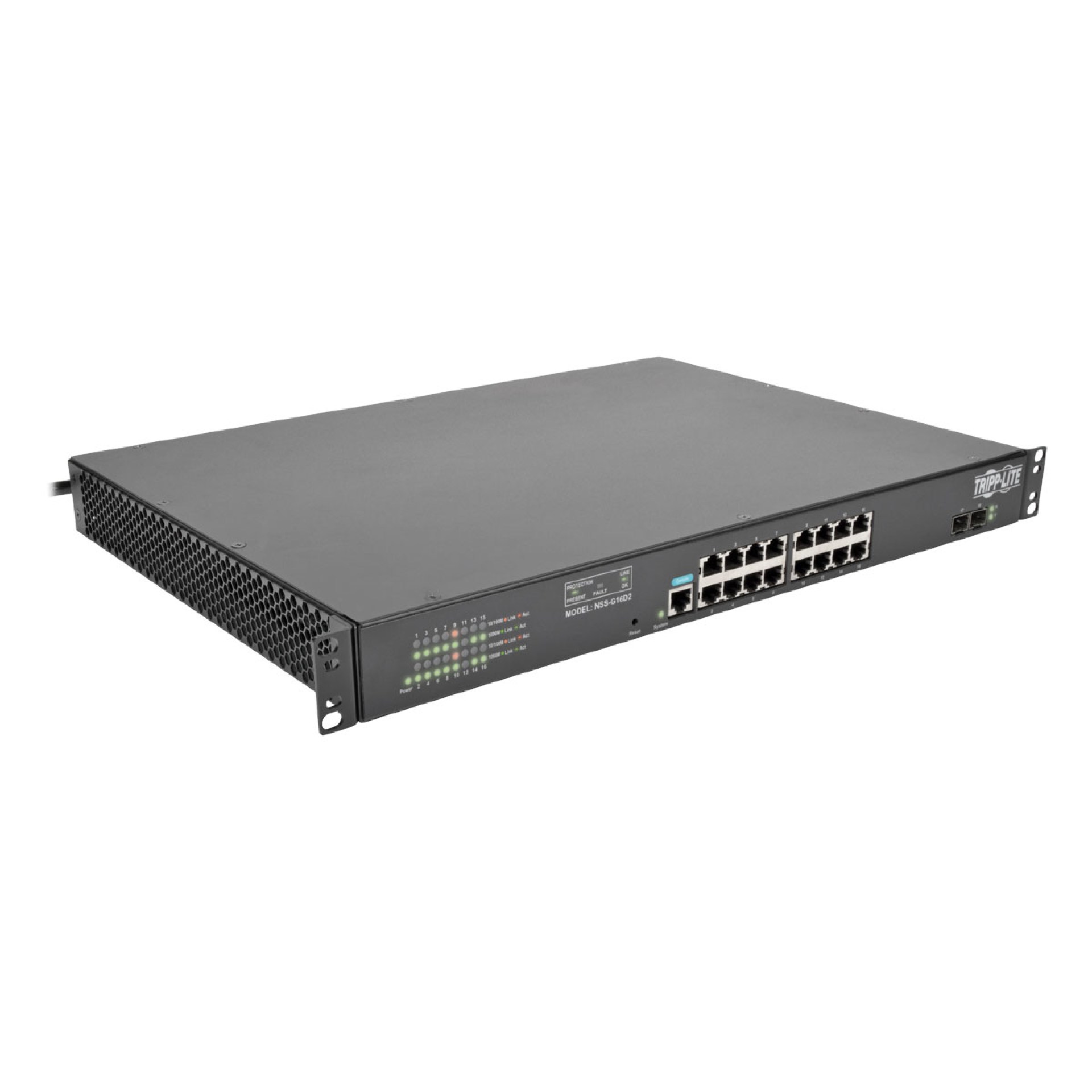 Switch No Administrado TRIPP-LITE NSS-G16D2 – Negro, 16