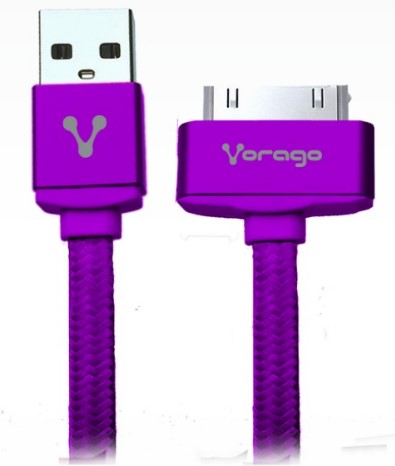 Cable USB VORAGO CAB-118 – 1 m, Morado