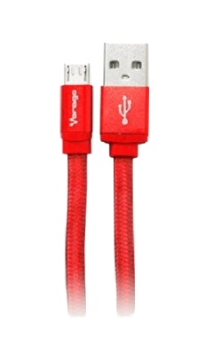 Cable USB VORAGO CAB-113 – Micro USB, USB, 1 m, Rojo