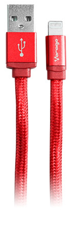 Cable Lightning VORAGO CAB-119 – Rojo, 1 m, Cable Lightning