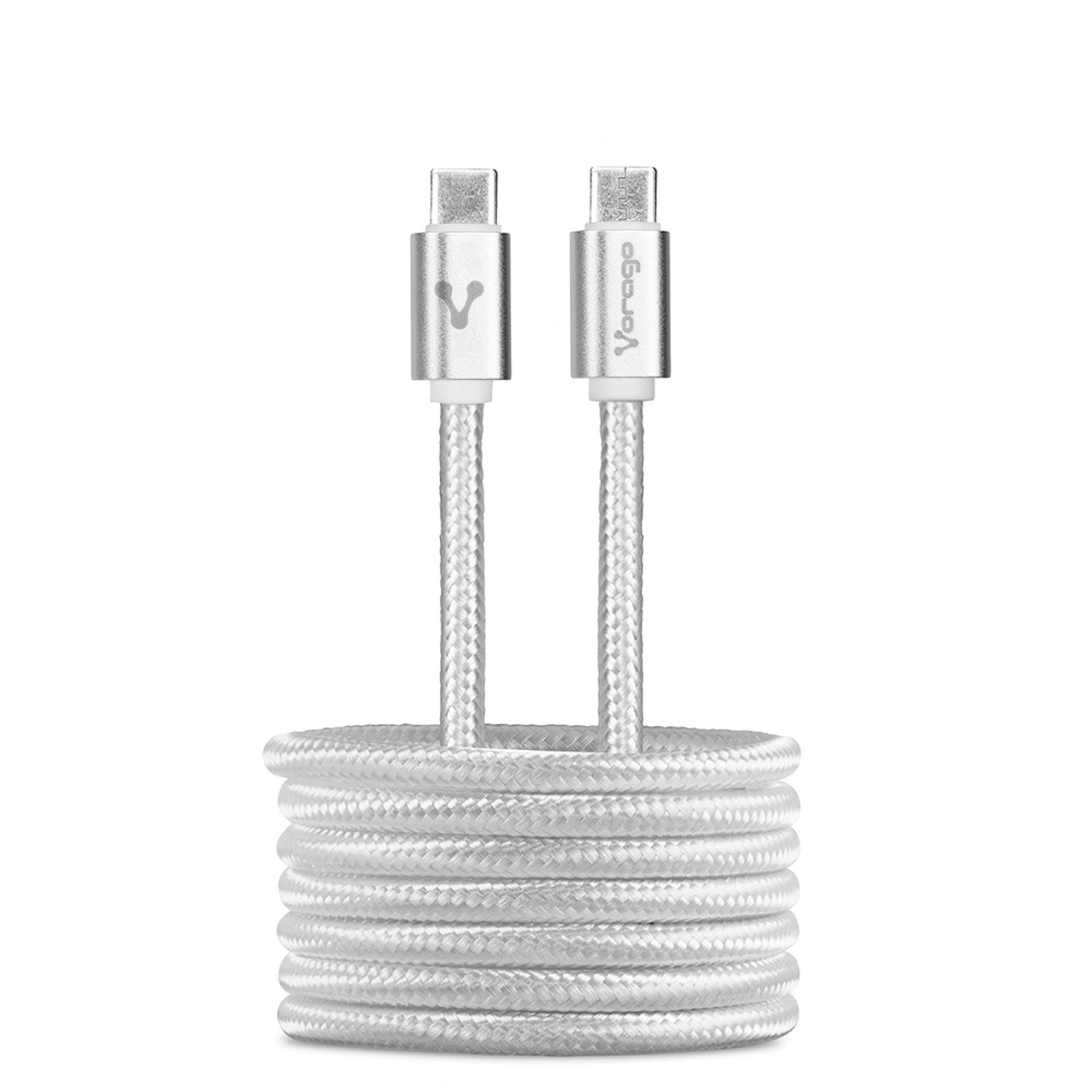 Cable  VORAGO CAB-124-WH – USB C, USB C, Macho/Macho, 1 m, Blanco