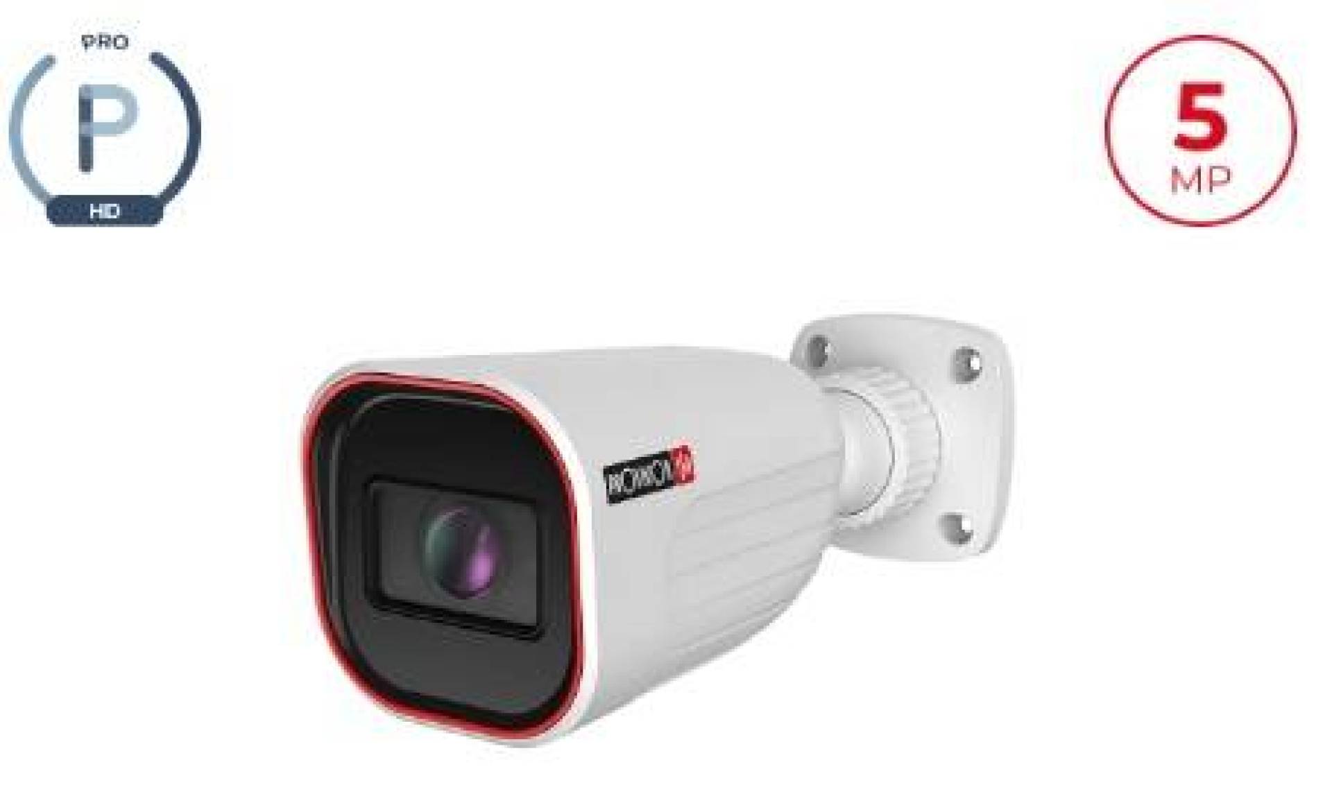 Camara bala AHD 5 MP(AHD/TVI) – 4 MP(AHD/TVI/VCI), 700 TVL (CVBS), Lente VF 2.8-12mm (84°-32°), IR hasta 40 mts, WDR, CoC, IP67