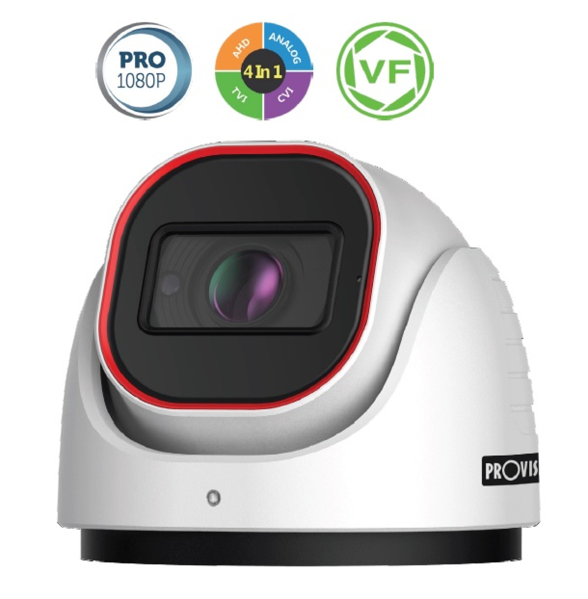 Camara domo AHD 2 MP(AHD/TVI/VCI) – 700 TVL (CVBS), Lente VF 2.8-12mm (88°-33°), IR hasta 40 mts, BLC, HLC, CoC, IP67