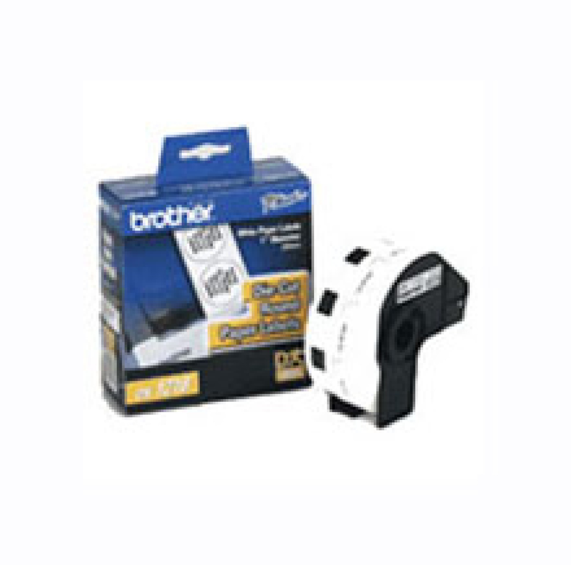 Etiqueta blanca de papel Brother DK1221 – 1000 etiquetas de 23 mm de ancho x 23 mm de largo. Impresión en negro. QL800 / QL810W.