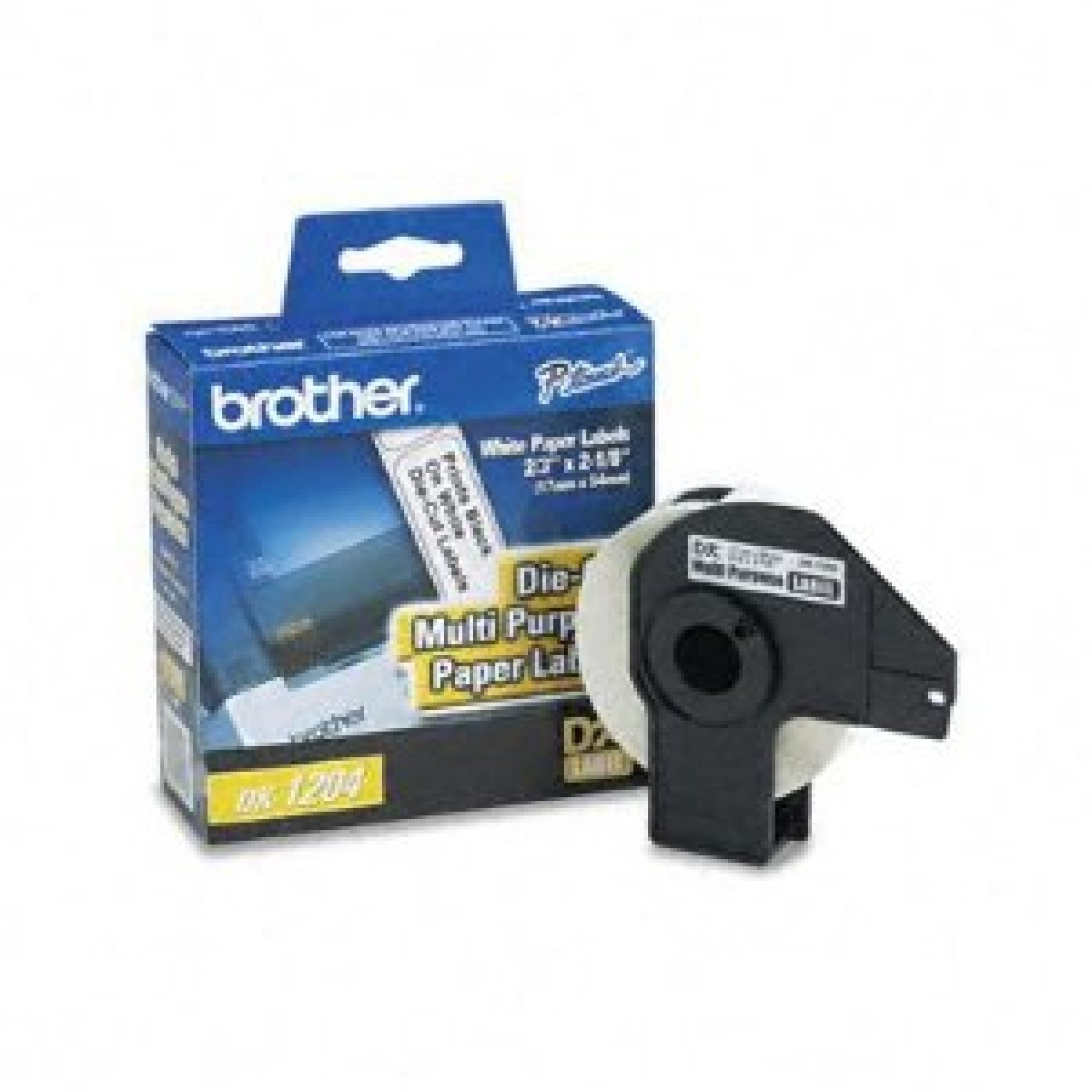 Etiqueta blanca de papel Brother DK1204 – 400 etiquetas de 17 mm de ancho x 54.3 mm de largo. Impresión en negro. QL800 / QL810W / QL1110NWB.QL800 / QL810W