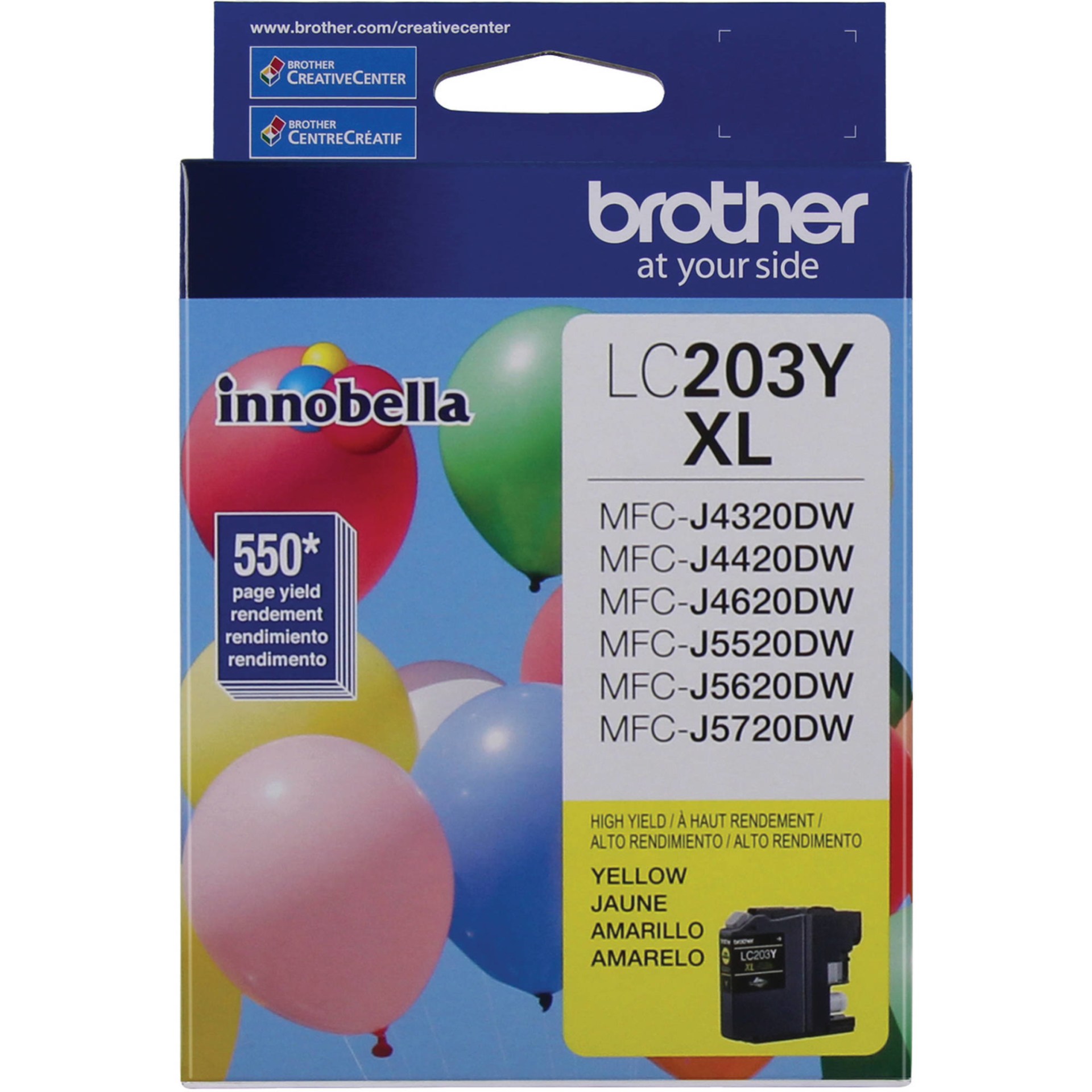 Cartucho BROTHER – Amarillo, Brother, Inyección de tinta, Caja