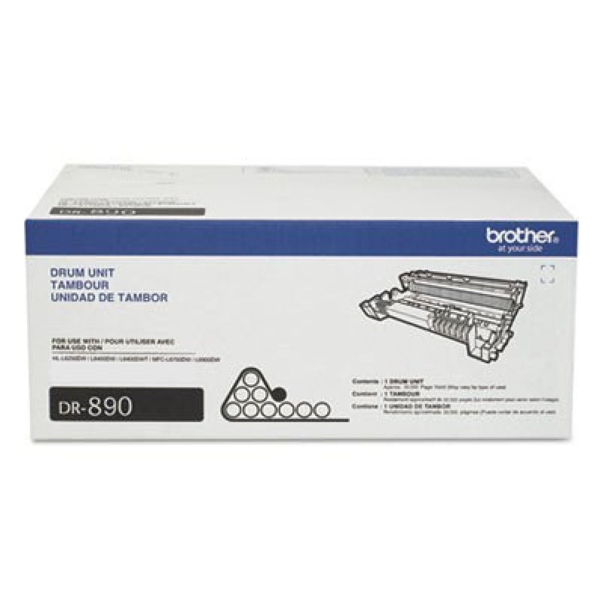 Tambor Brother Valor DR890 negro – rendimiento aproximado 50, 000 páginas, compatible con HLL6400DW, MFCL6900DW
