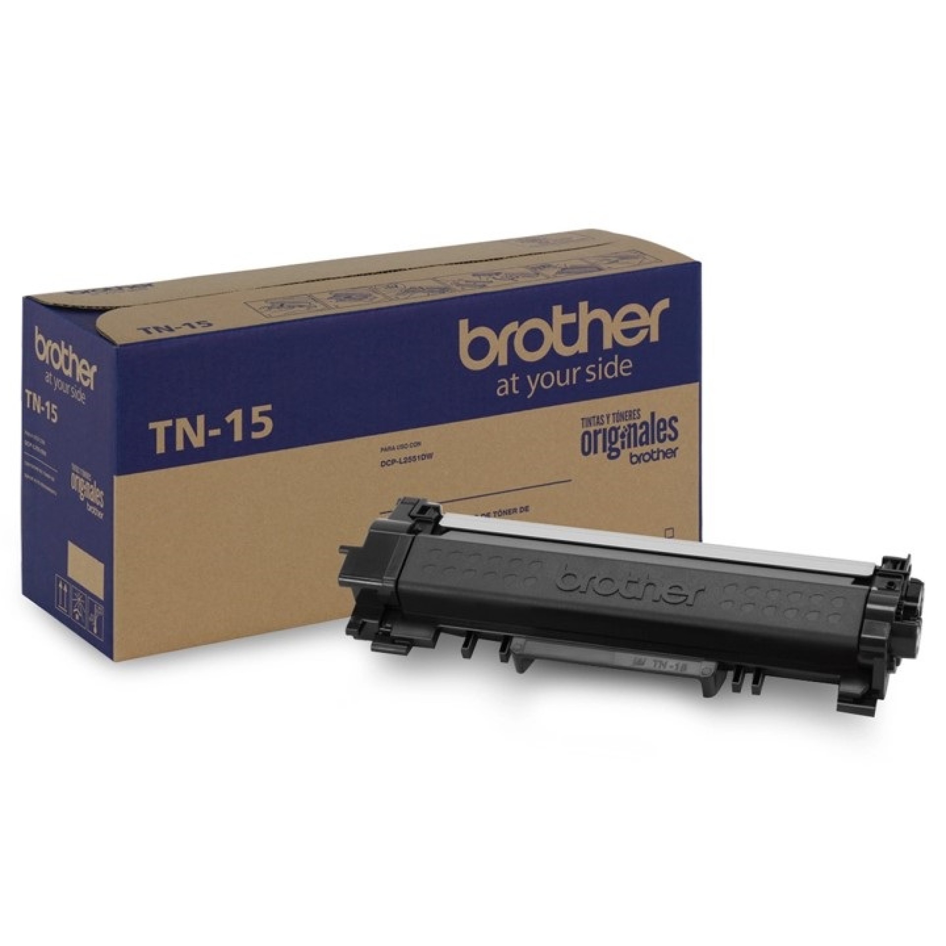 Tóner Brother TN15 – negro, rendimiento aproximado 4, 500 páginas, para equipos DCPL2551DW.