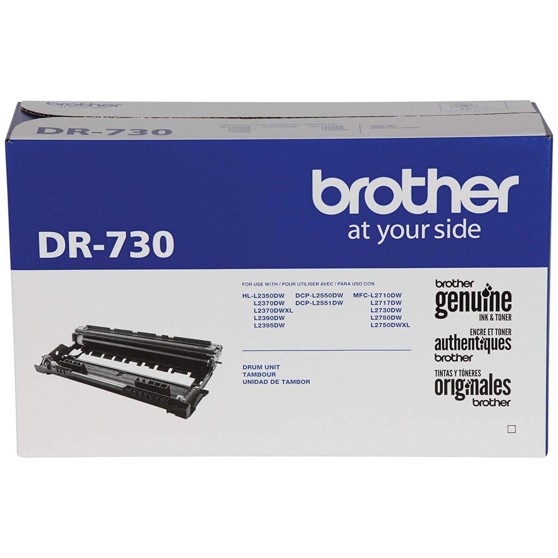 Tambor Brother DR730 – negro, rendimiento aproximado 12, 000 páginas, para equipos DCPL2551DW.