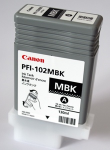 Tanque de tinta CANON PFI-102 MBK – Negro, Inyección de tinta