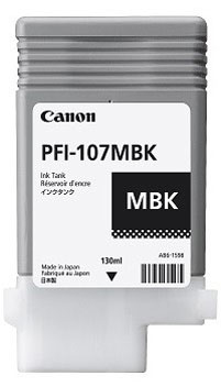 Tanque de Tinta CANON PFI-107MBK – Negro, Inyección de tinta, Ampolla