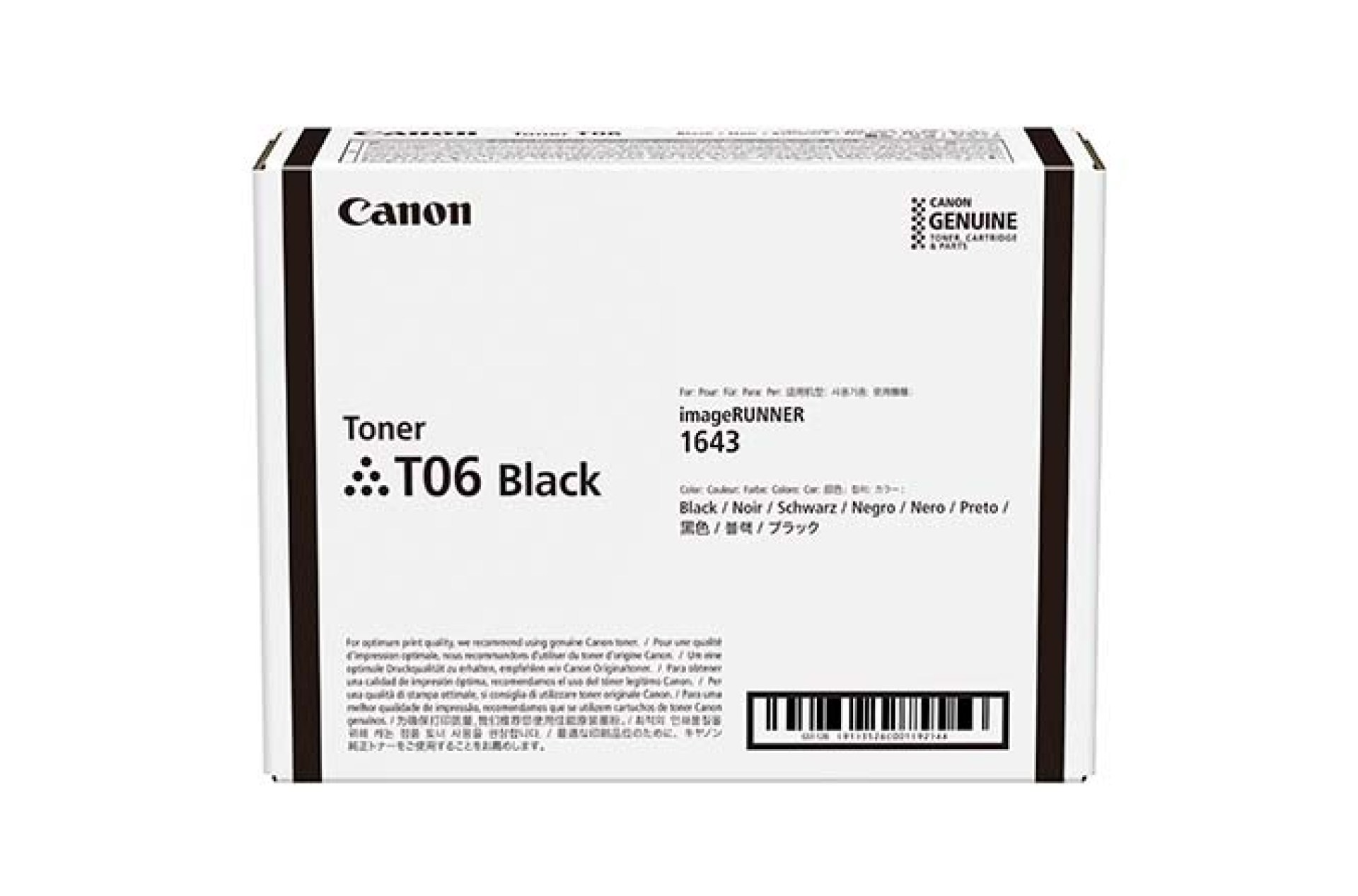 Toner CANON T06 – Laser, Negro, 20500 páginas, Negro