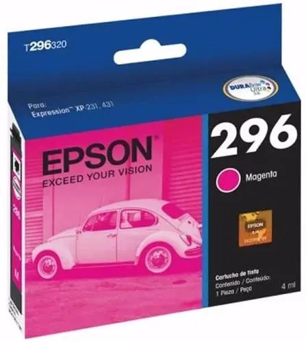 Cartucho EPSON T296320-AL – Magenta, Epson, Inyección de tinta, Caja