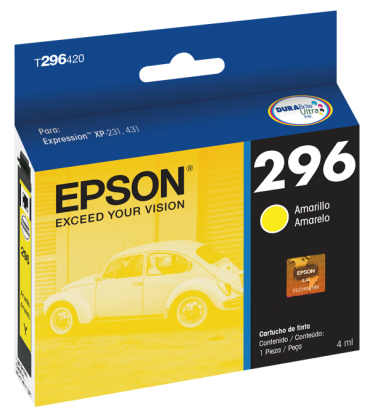 Cartucho EPSON T296420-AL – Amarillo, Epson, Inyección de tinta, Caja