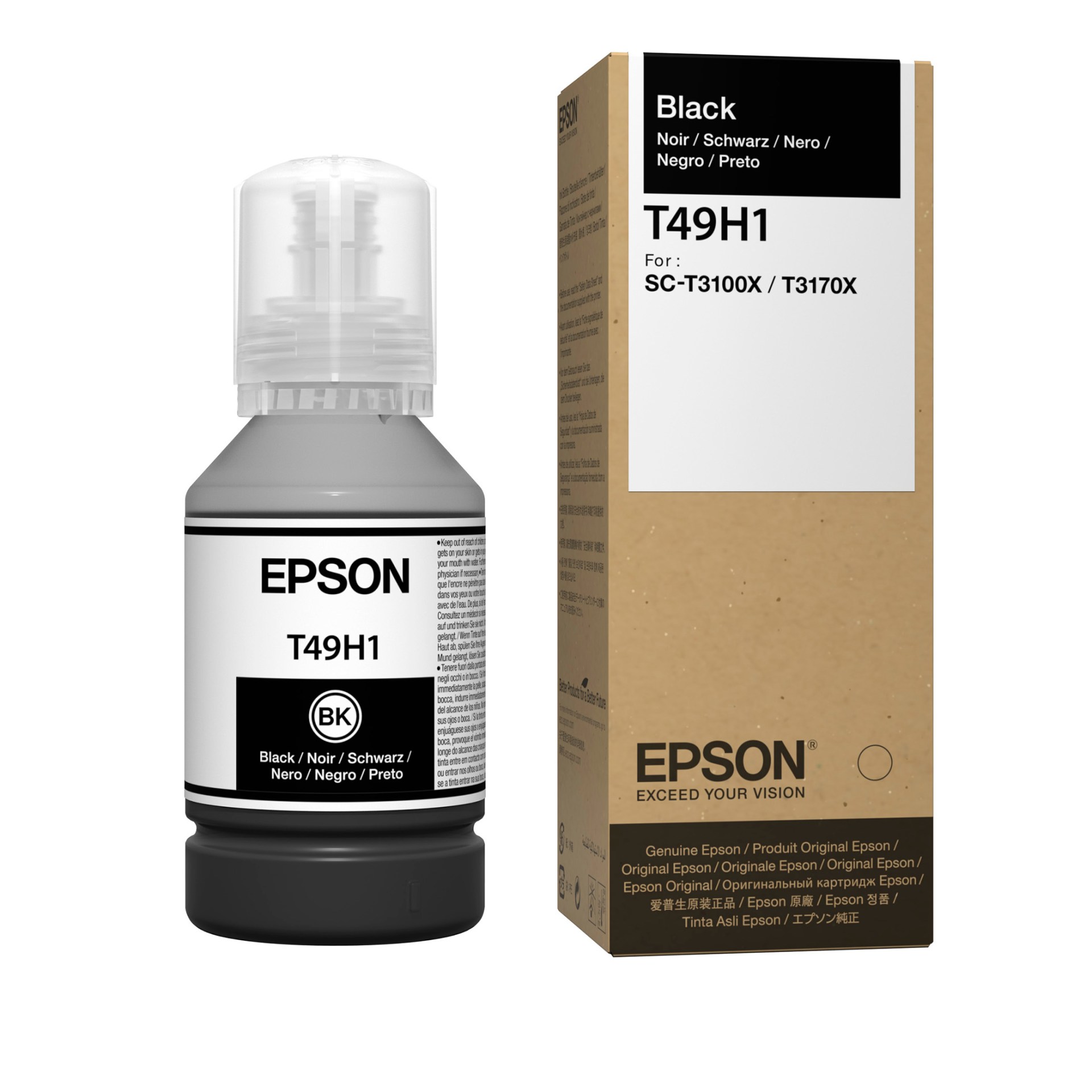 Botella de Tinta  EPSON T49H100 – Negro, Sure Color T3170X, Botella