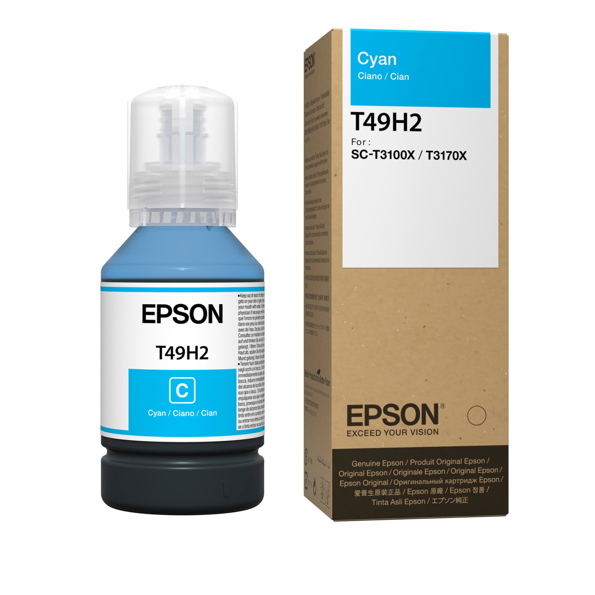 Botella de Tinta EPSON T49H200 – Cian, Sure Color T3170X, Botella