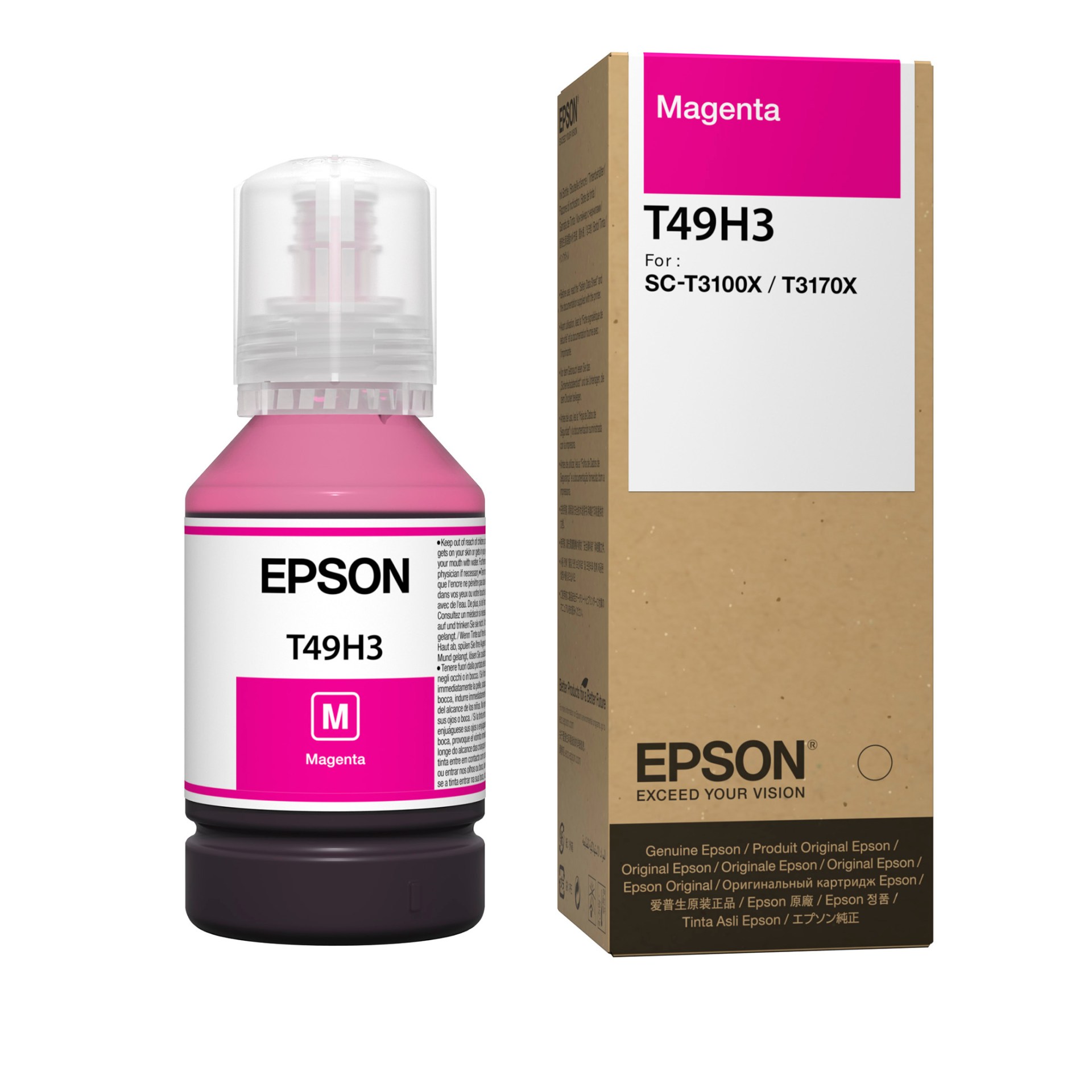 Botella de Tinta EPSON T49H300 – Magenta, Sure Color T3170X, Botella